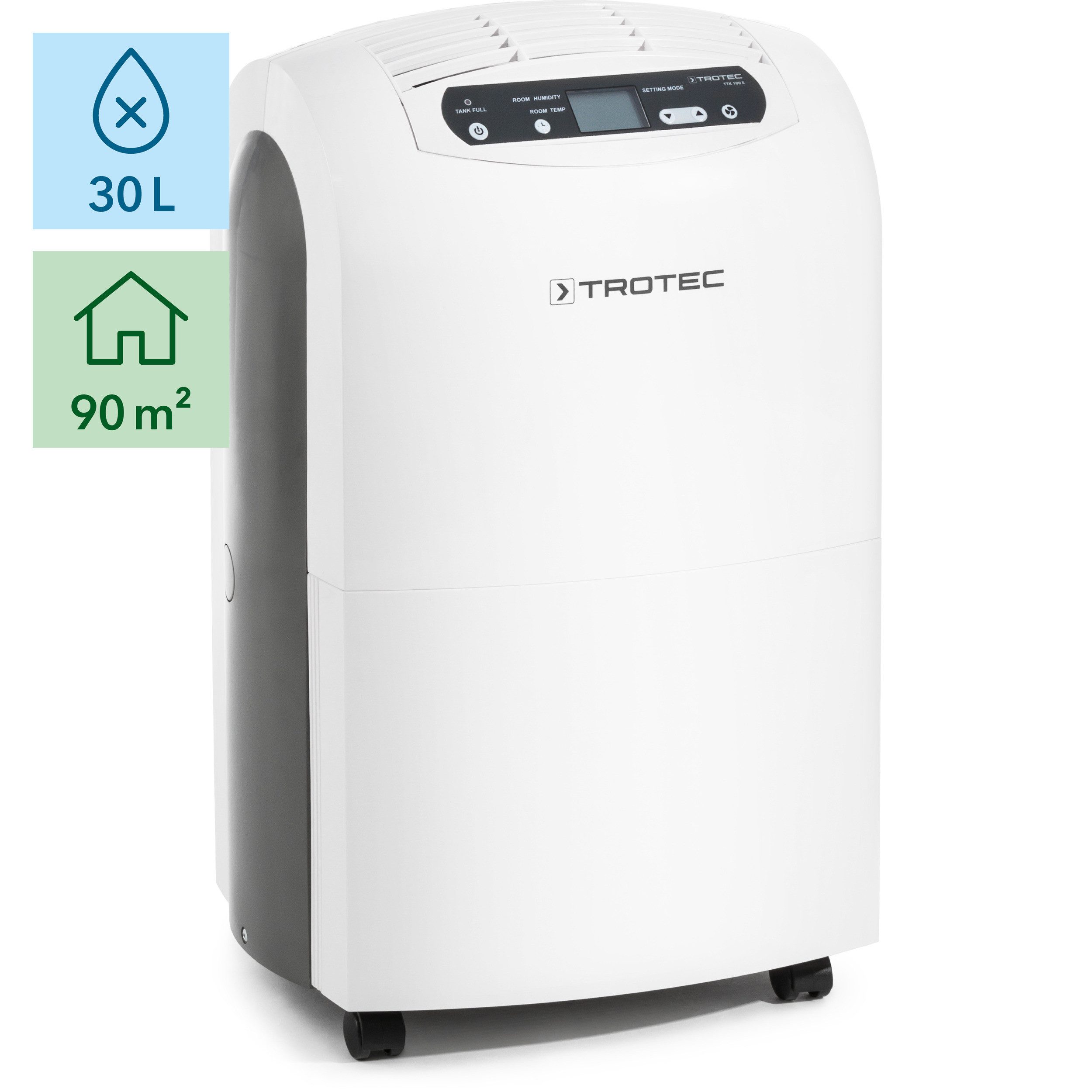 TROTEC Осушители воздуха TTK 100 E mit Heißgas-Abtausystem, Entfeuchtungsautomatik mit Zielwertvorwahl zwischen 30 und 80 % r.F.