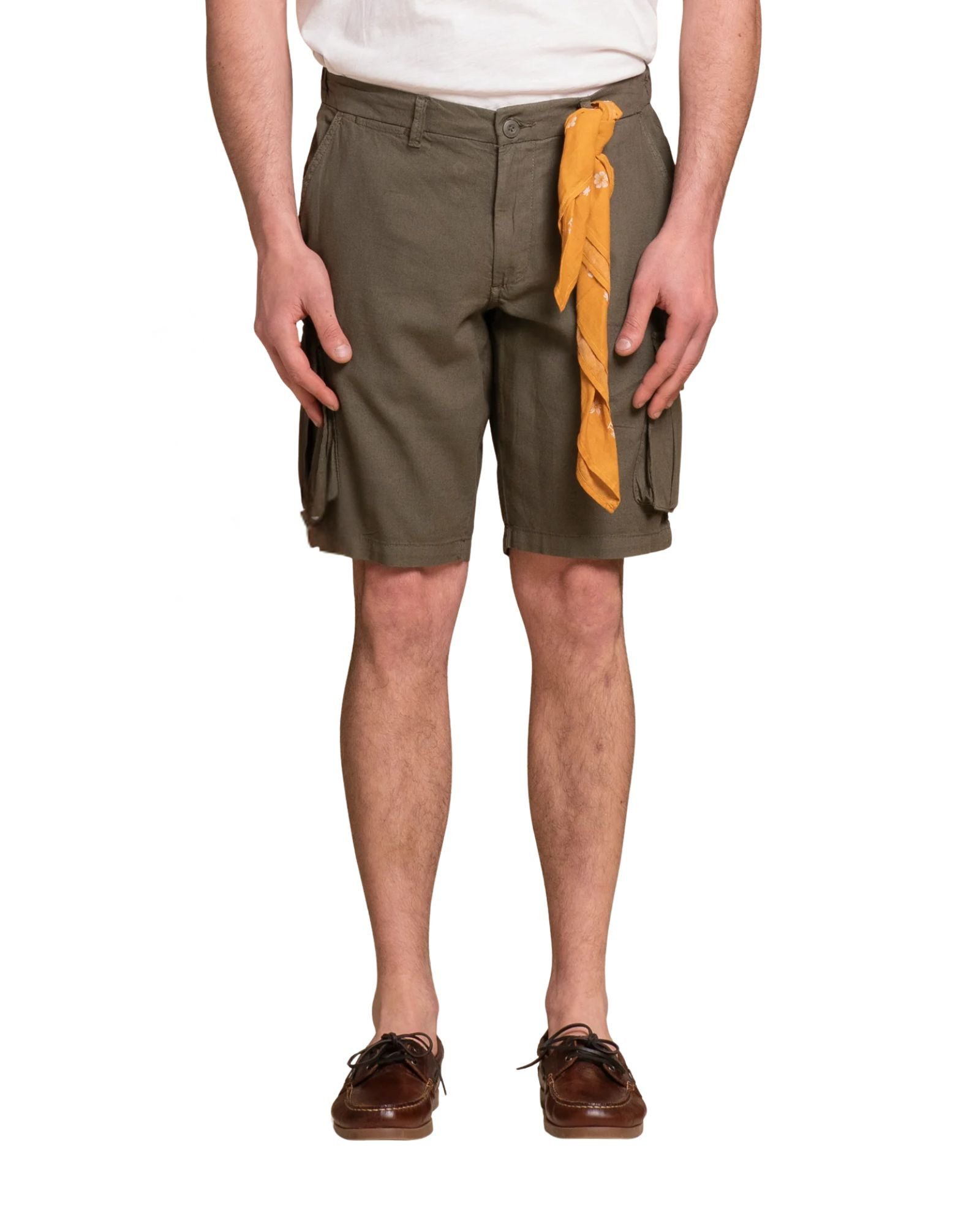 Cargoshorts CARGO SHORT COMF.MIXED LINEN F/D - modische Shorts - kurze Hose