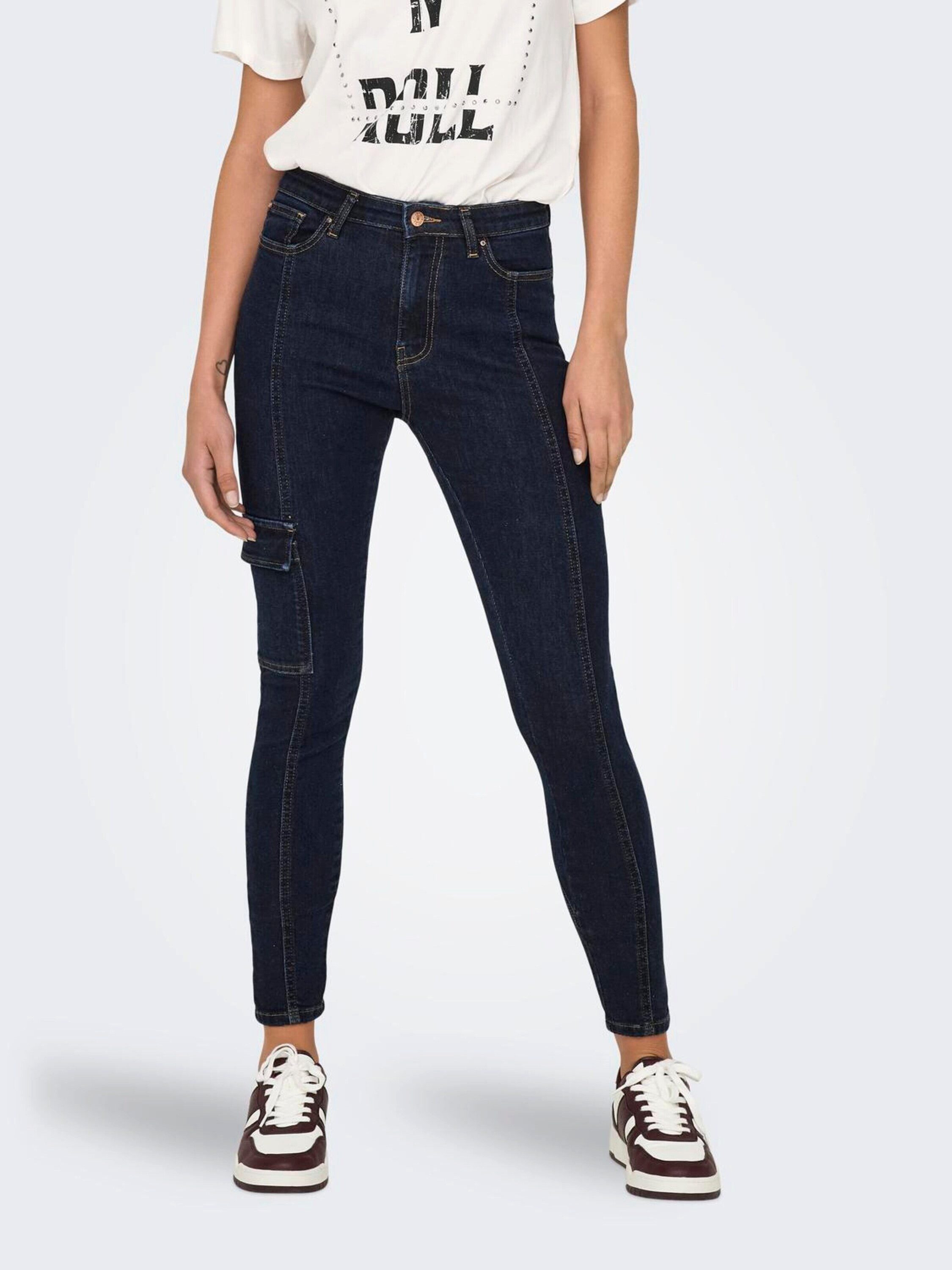 ONLY Cargojeans (1-tlg) Plain/ohne Details