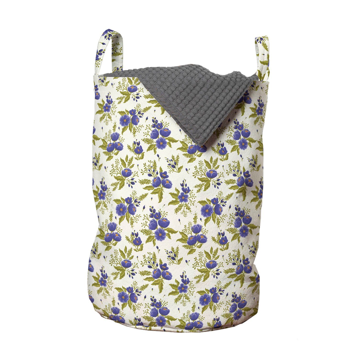 Abakuhaus Wäschesäckchen Wäschekorb mit für Blume Frühling Kordelzugverschluss Waschsalons, Kleine Natur Griffen blühende