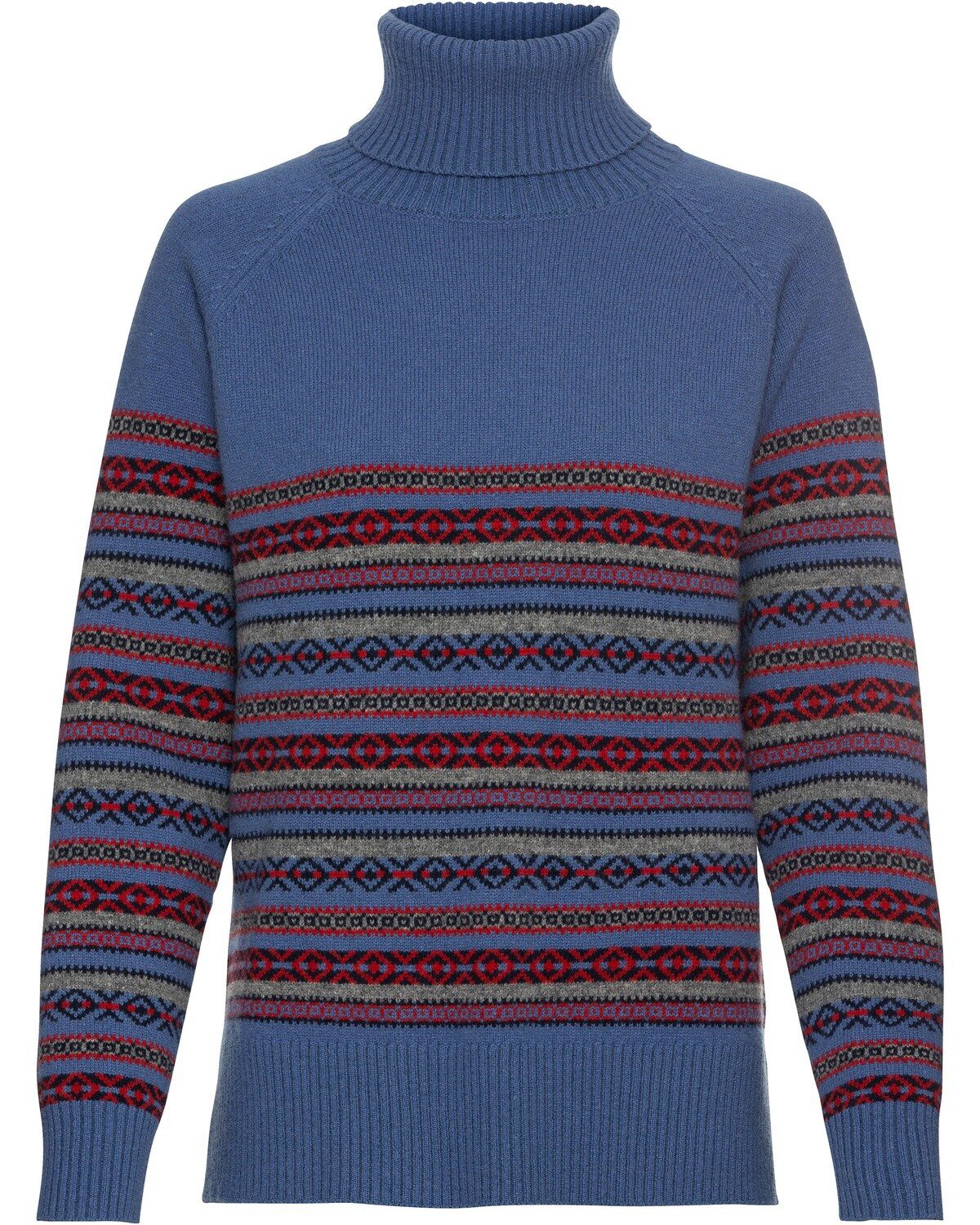 Highmoor Strickpullover Rollkragenpullover mit Jacquard-Muster