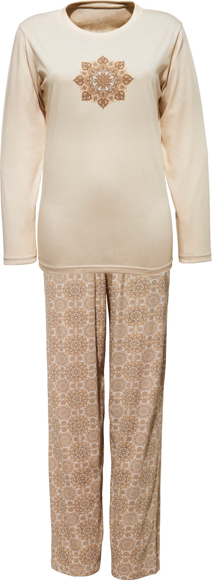 REDBEST Pyjama Damen-Schlafanzug Single-Jersey gemustert günstig online kaufen