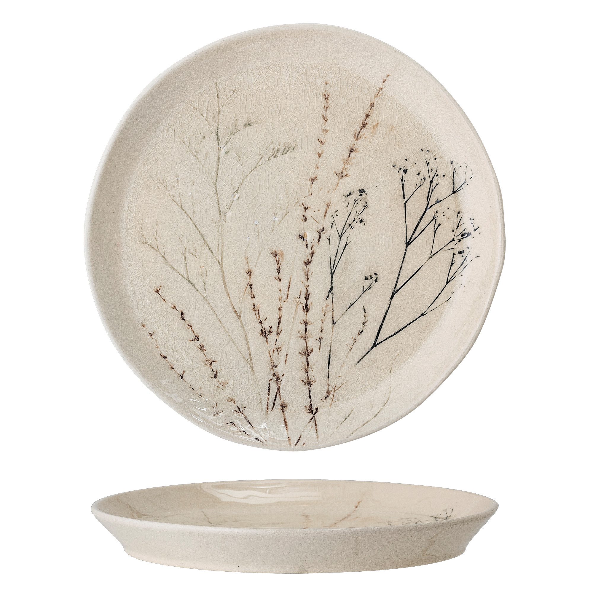 Bloomingville Teller Bloomingville Bea Teller, Natur, Steingut