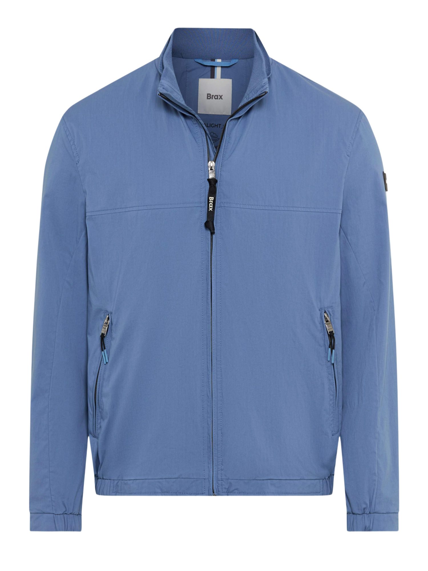 Brax Blouson blau,Casual,Baumwolle,Unifarben,Stehkragen,Lang,Casual Fit