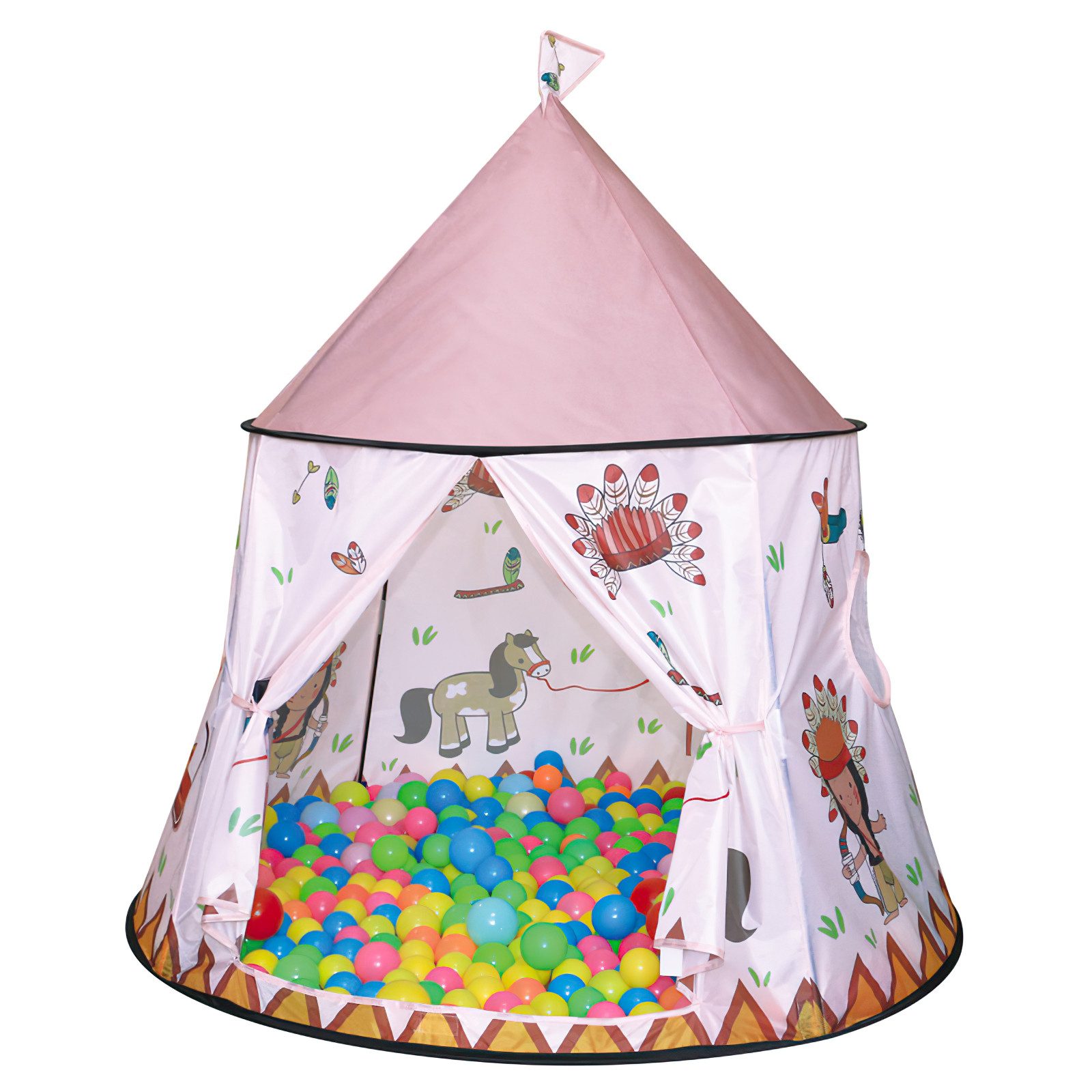 Spielzelt Schloss Haus Kinderzelt+6 Meter Starlight Lichter,Drinnen Draußen