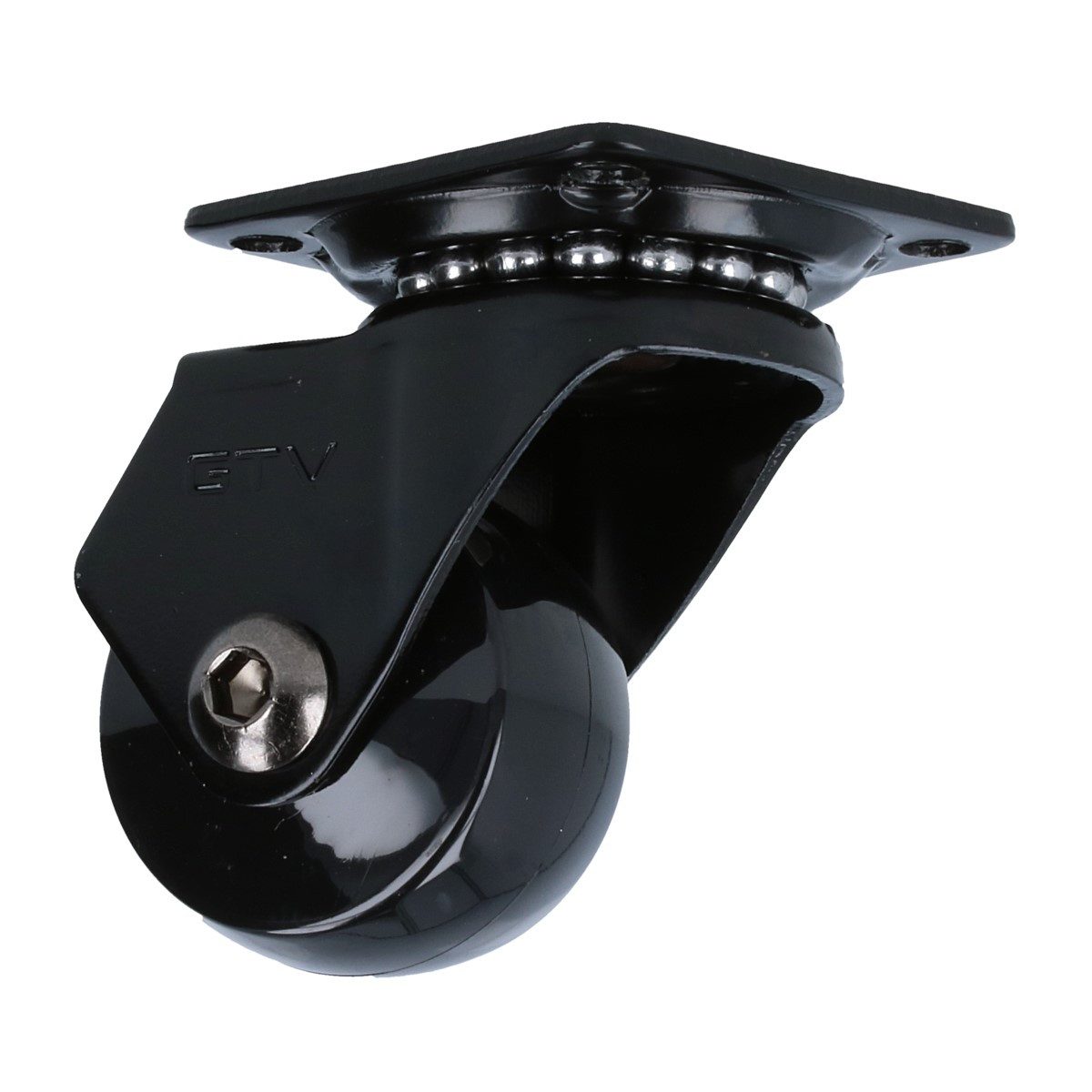 MS Мебельная фурнитура Мебельrolle Transportrolle modernes Design Lenkrolle Schwarz, (1-St), bodenschonend