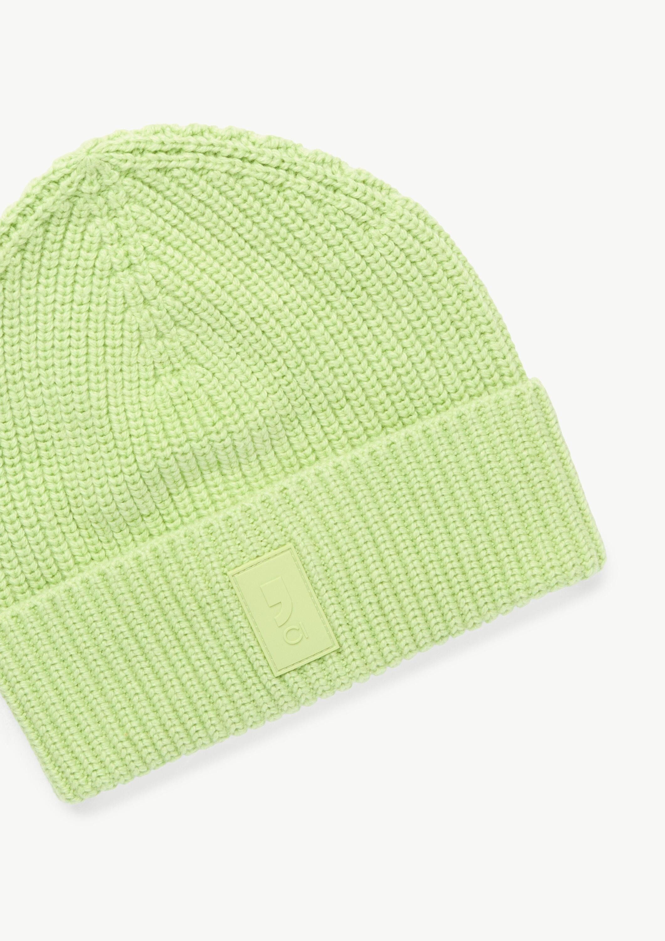 comma Strickmütze Mütze Mütze mit Label-Patch