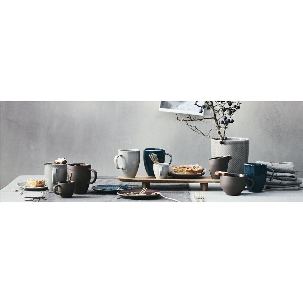 Rosenthal Teekanne Teekanne 1,3 l Junto Pearl Grey, 1.30 l, Müslischale, Ø14cm, Porzellan, blau