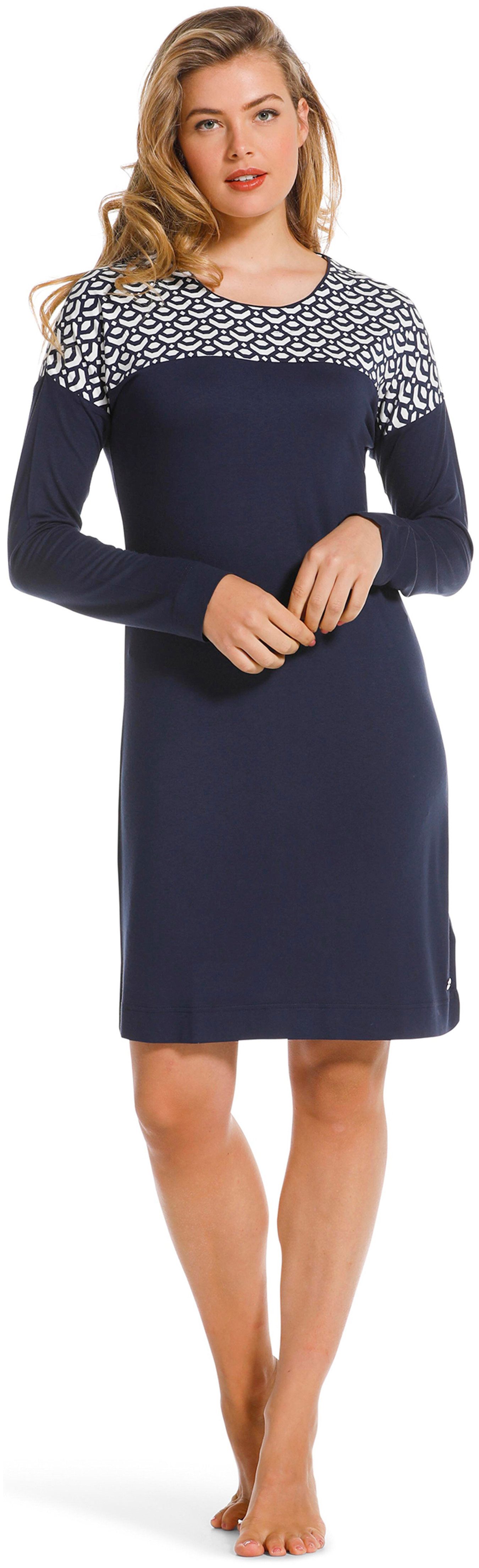 Nachthemd Damen Schlafshirt mit langem Arm