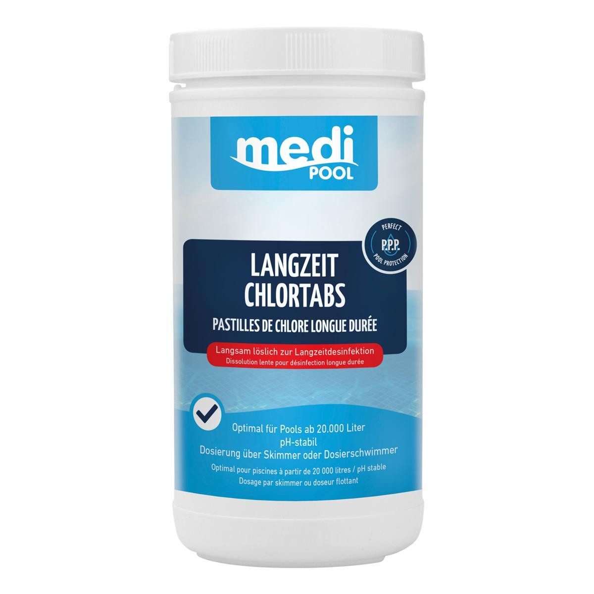 mediPOOL Poolpflege mediPOOL Langzeit ChlorTabs 1 kg, (Spar-Set)
