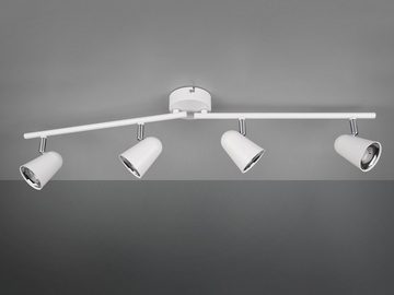 TRIO Leuchten LED Deckenstrahler, LED fest integriert, Warmweiß, innen, Deckenleuchte 4 Spots Treppenhaus & Ankleidezimmer Weiß B: 78cm