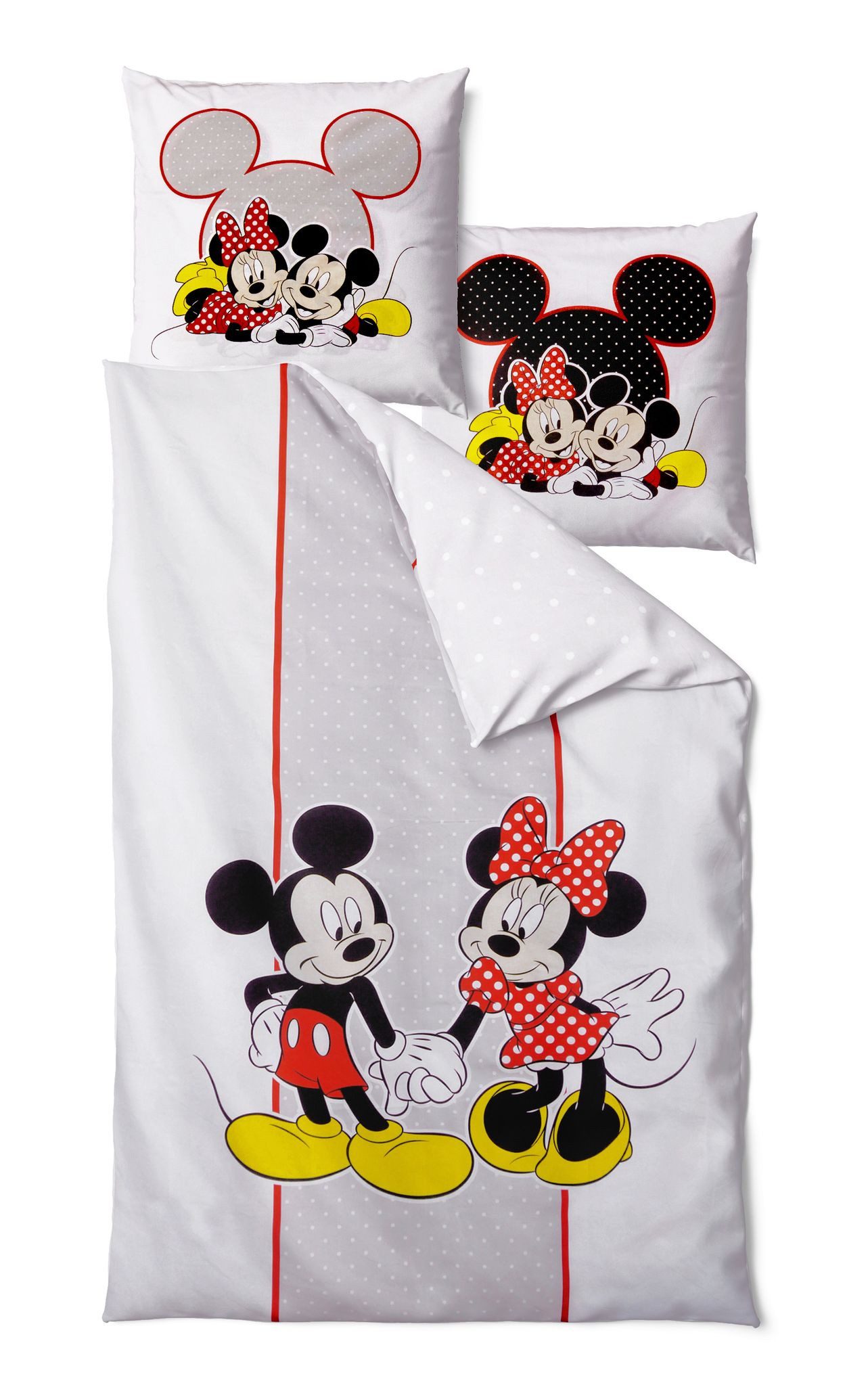 JACK Wendebettwäsche Mickey & Minnie Mouse Disney 135x200cm, Renforcé, 2 teilig, mit schickem Punktedesign