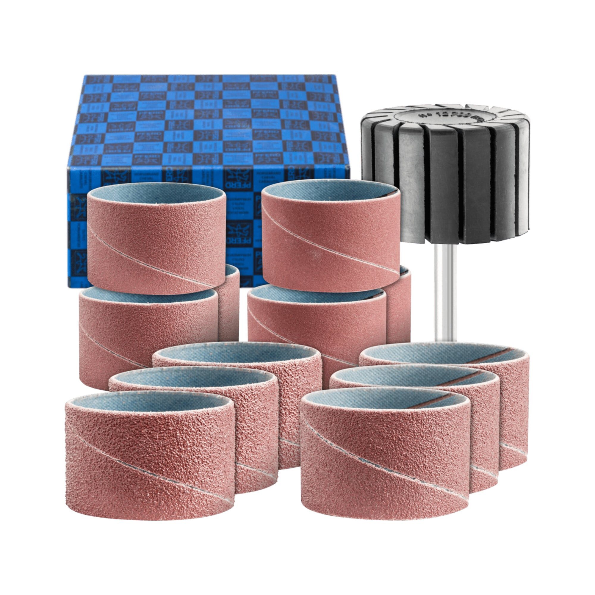 Pferd Schleifband PFERD TOOLS Schleifhülsen-Set 13-tlg. Korund Ø 45x30mm A40,60,80,150 m