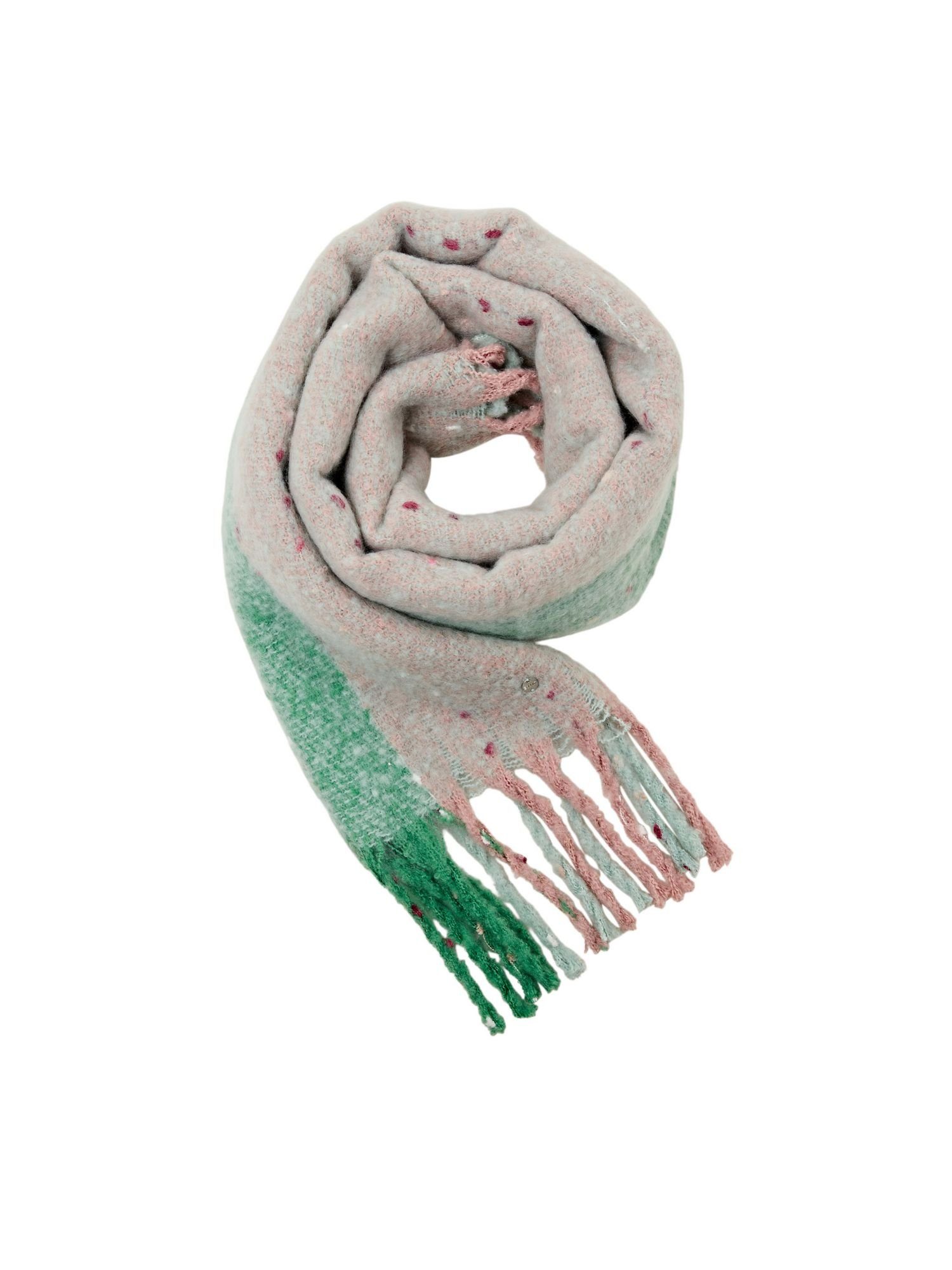 Esprit Modeschal Gestreifter Schal mit Knotenstruktur GREEN | Modeschals