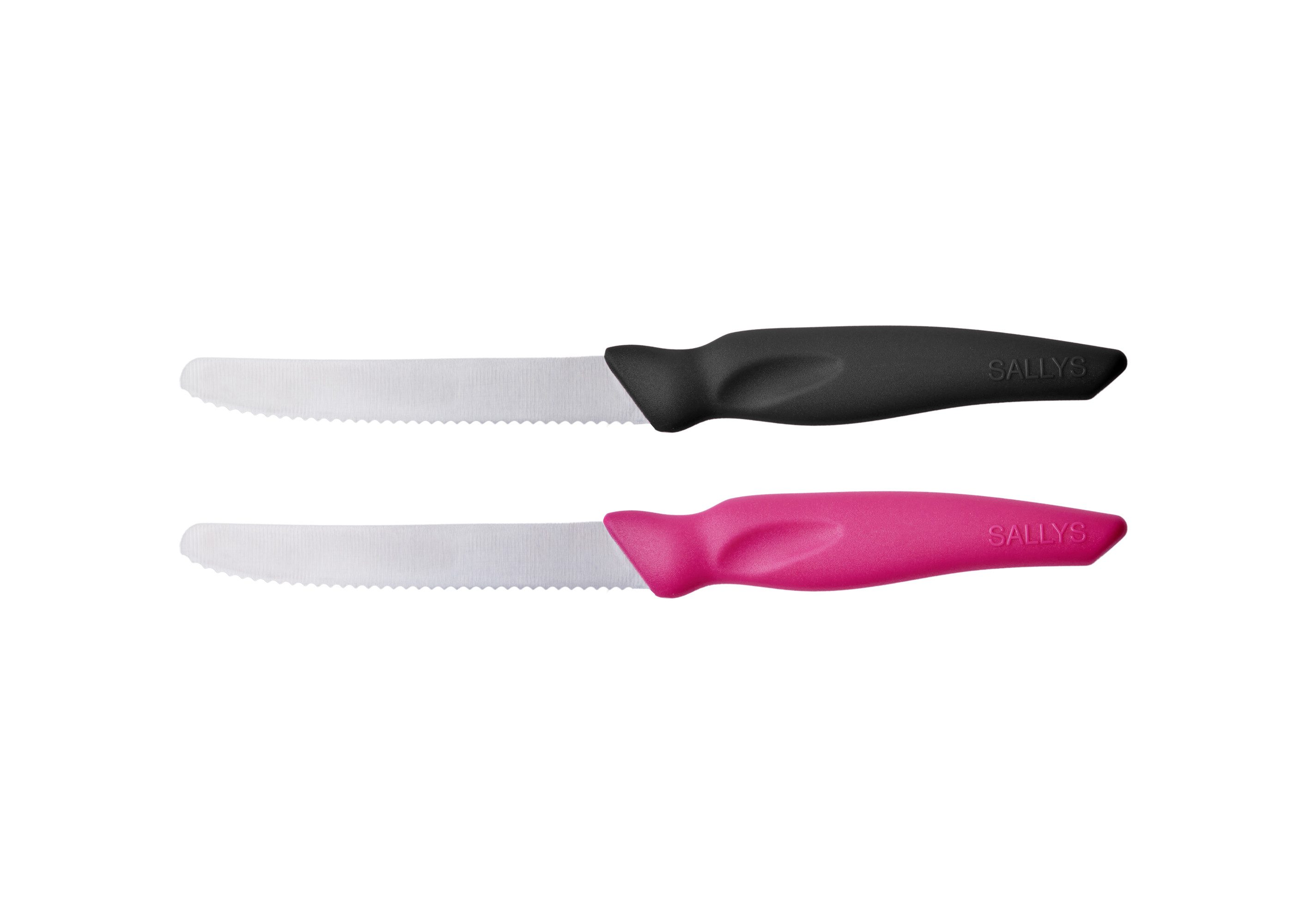 Sallys Universalküchenmesser Powermesser aus Hochwertiger Edelstahlklinge, Spezieller Wellenschliff