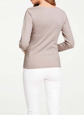 heine Troyer HEINE Damen Feinstrickpullover mit Pailletten, mauve