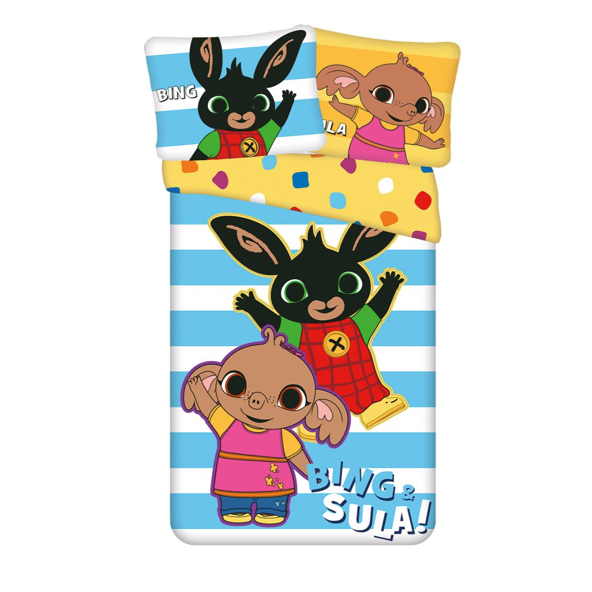Bing Bettwäsche Baumwolle Kinder Bettbezug Kissenbezug 140 x 200 70 x 90 cm, Baumwolle