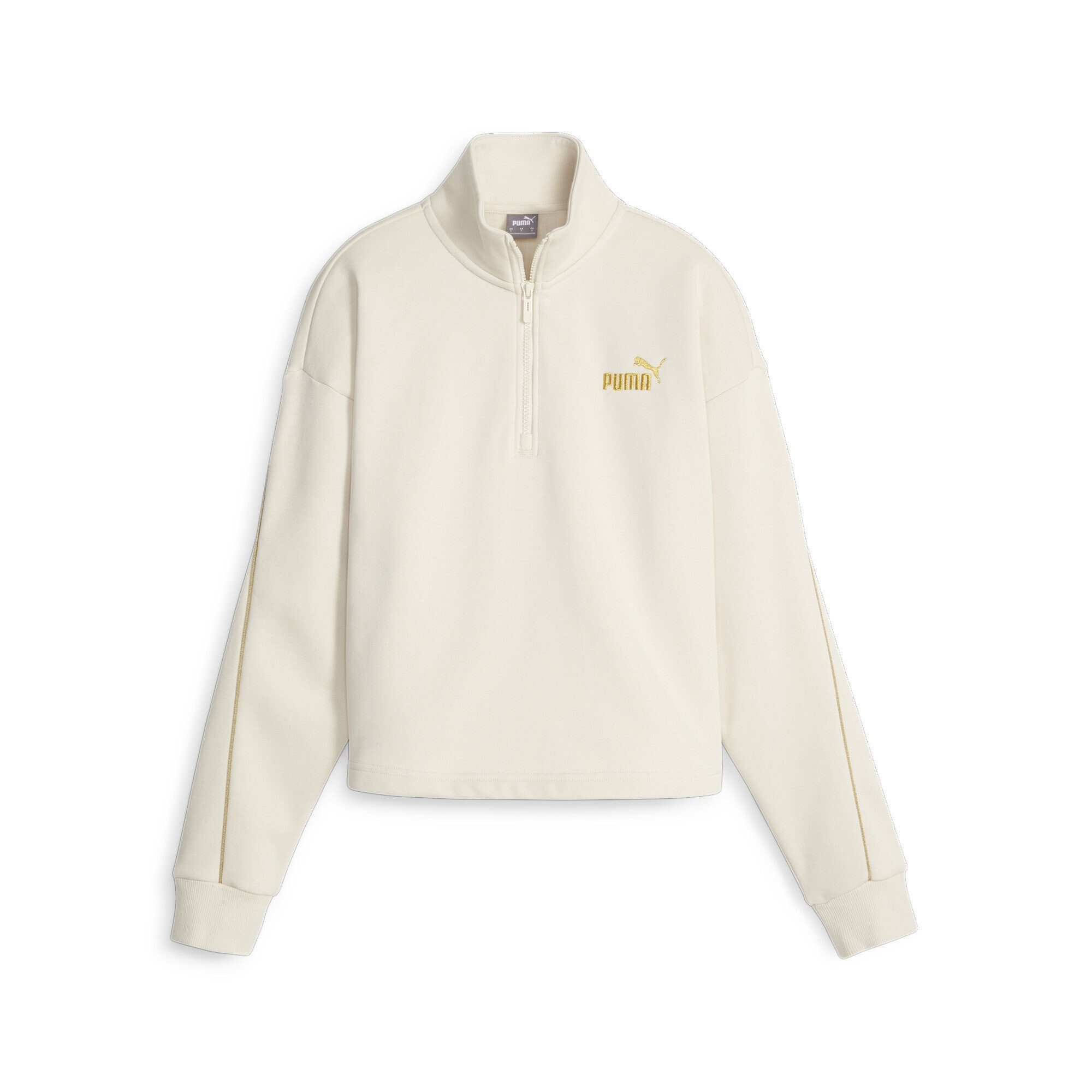 PUMA Sweatshirt MINIMAL Alpine Half-Zip GOLD ESS+ Snow Damen White