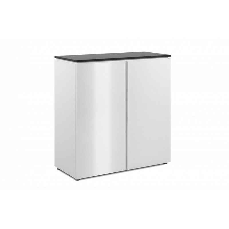 Finori Kommode Sideboard Kommode BREST 01A Matera weiß Hochglanz ca. 89 x 92 x 40 cm