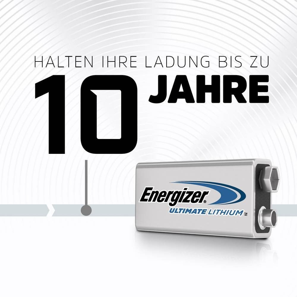 Energizer Ultimate Lithium 9V-Block-Batterien E301535101 Batterie