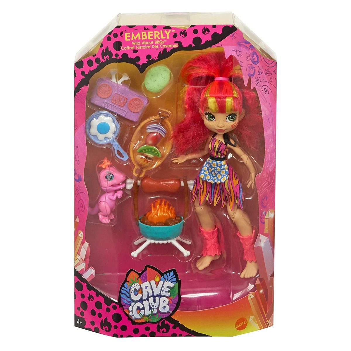 Mattel® Puppen Accessoires-Set Mattel GNL96 - Cave Club - Uhrzeit Puppe, mit Zubehör, Wild about BBQ