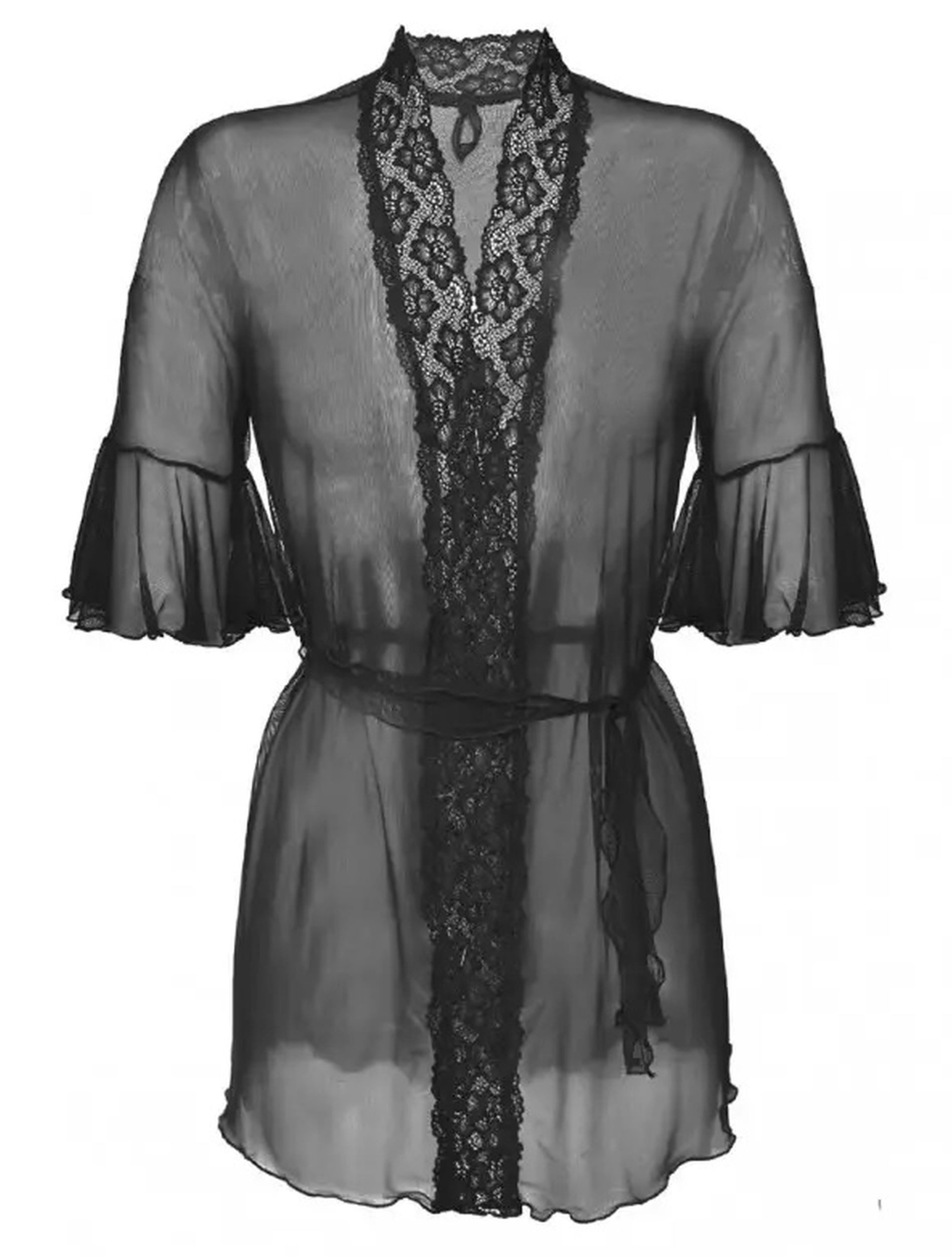 DKaren Kimono Damen Morgenmantel Transparent Sexy günstig online kaufen