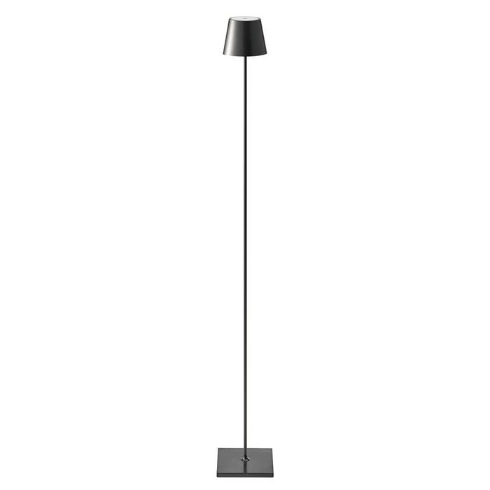 Licht-Trend LED Außen-Stehlampe LED Akku-Stehlampe Qutarg 120cm Dimmbar IP54 Schwarz Warmweiß