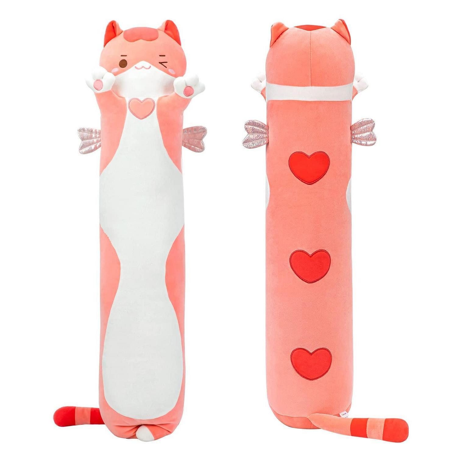 LuxusKollektion Kuscheltier Kuscheltier Katze Plüschtier Kuschelkissen Geschenk Rosa Katze 90 CM