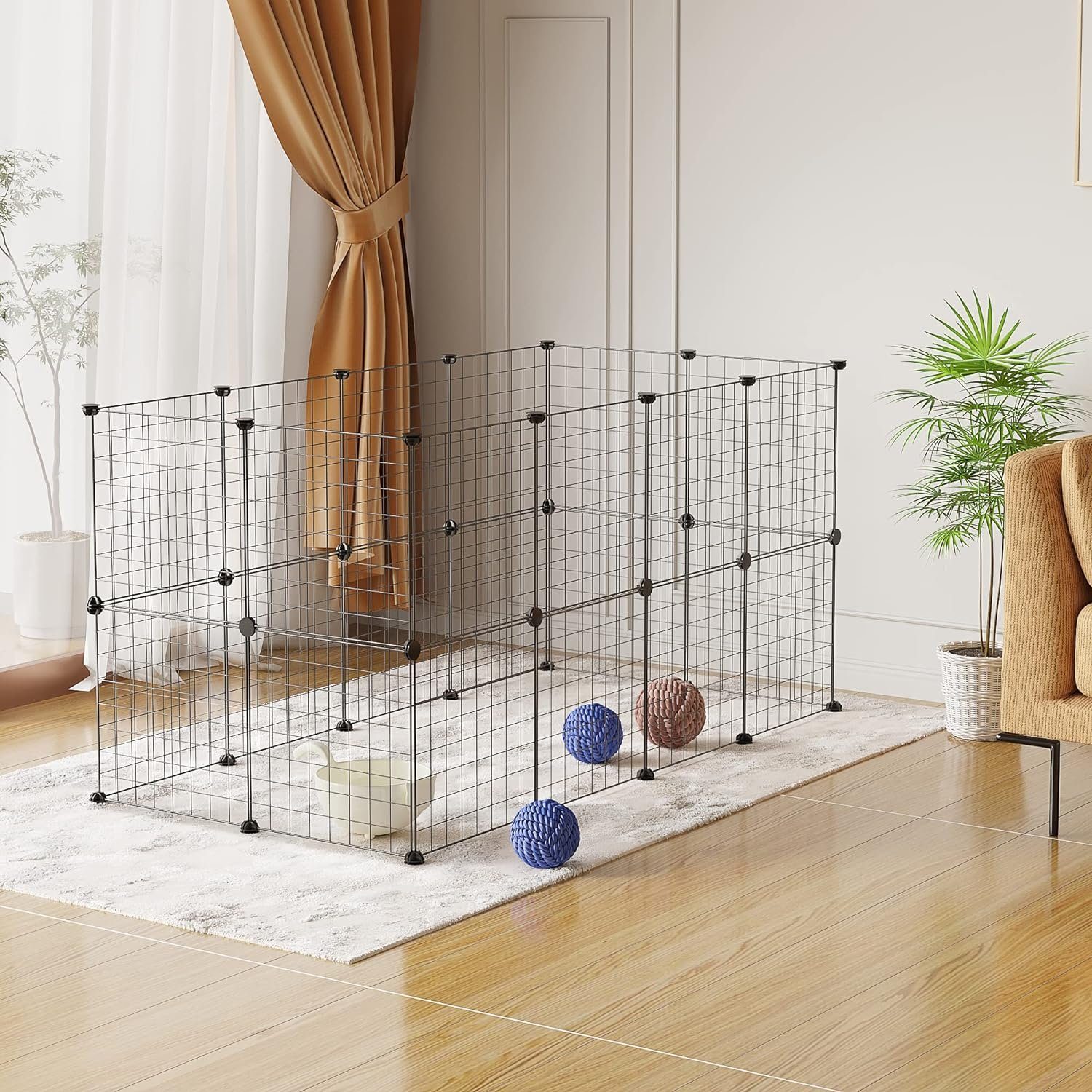 EUGAD Kleintierkäfig, Freigehege 72cm hoch Indoor günstig online kaufen