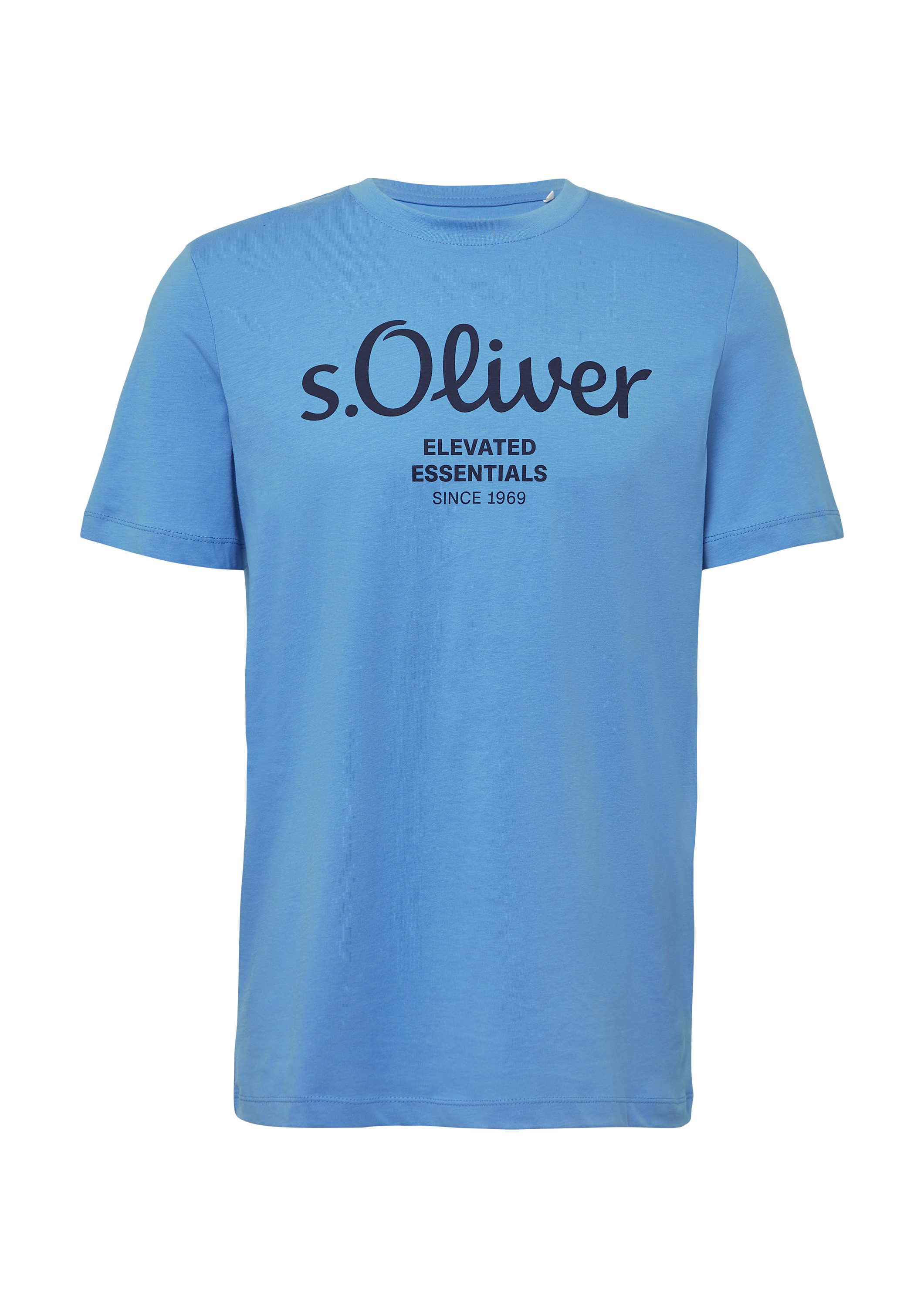 s.Oliver Kurzarmshirt T-Shirt Baumwoll-T-Shirt mit Logo-Print günstig online kaufen