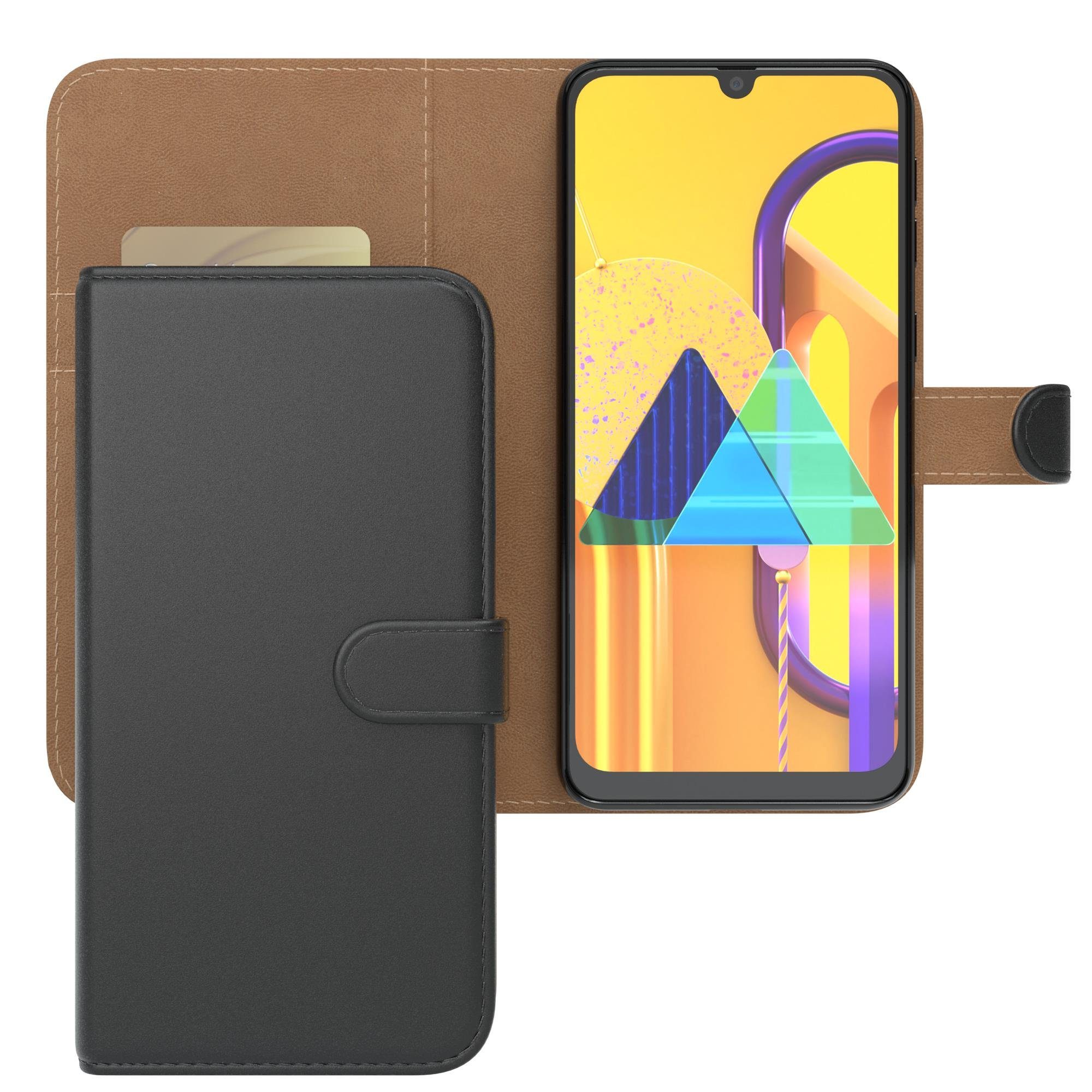 EAZY CASE Handyhülle Uni Bookstyle für Samsung Galaxy M30s / M21 6,4 Zoll, Schutzhülle mit Standfunktion Kartenfach Handytasche aufklappbar Etui