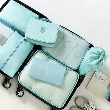 Henreal Kofferorganizer Koffer Organizer, 8 Teilige Wasserdichte Packing Cubes Kleidertaschen