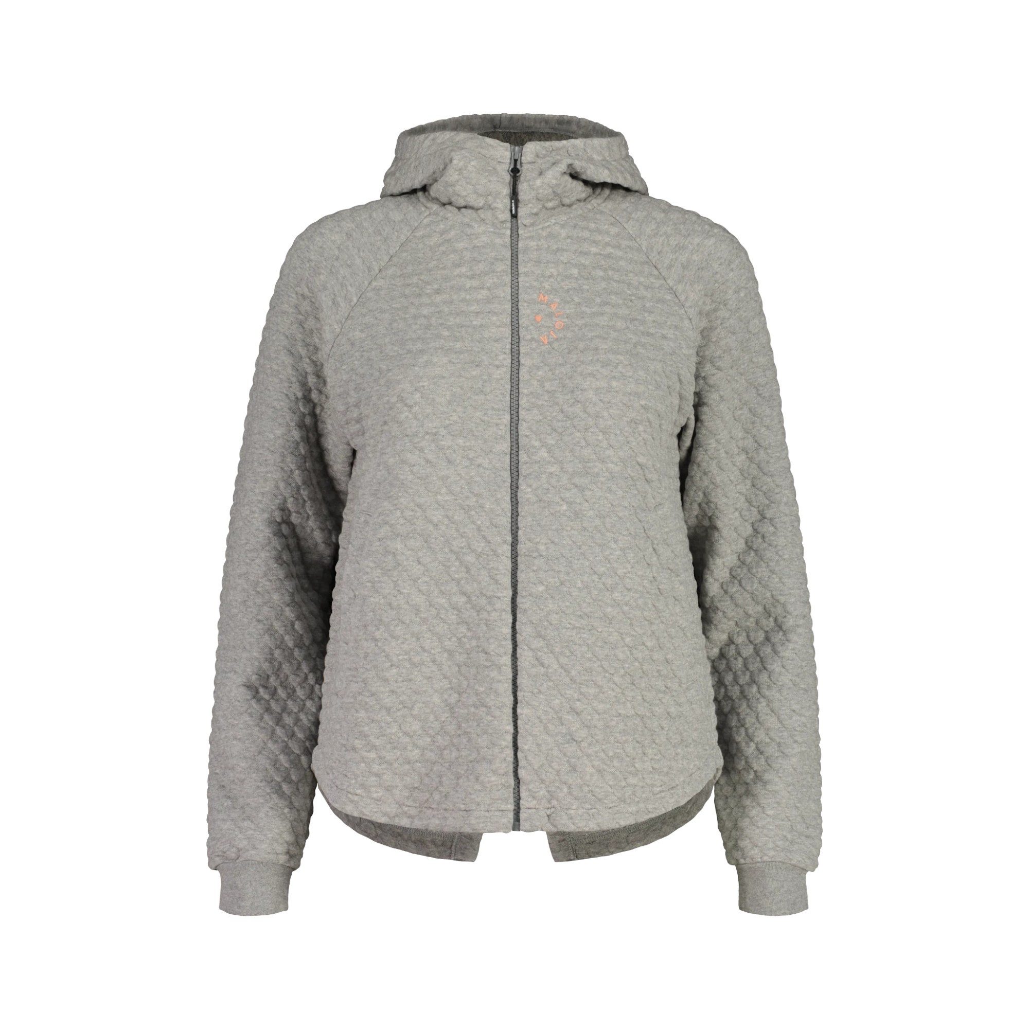 Maloja Fleecejacke RundfjelletM (Sweat Bubble Hearts) grau Damen