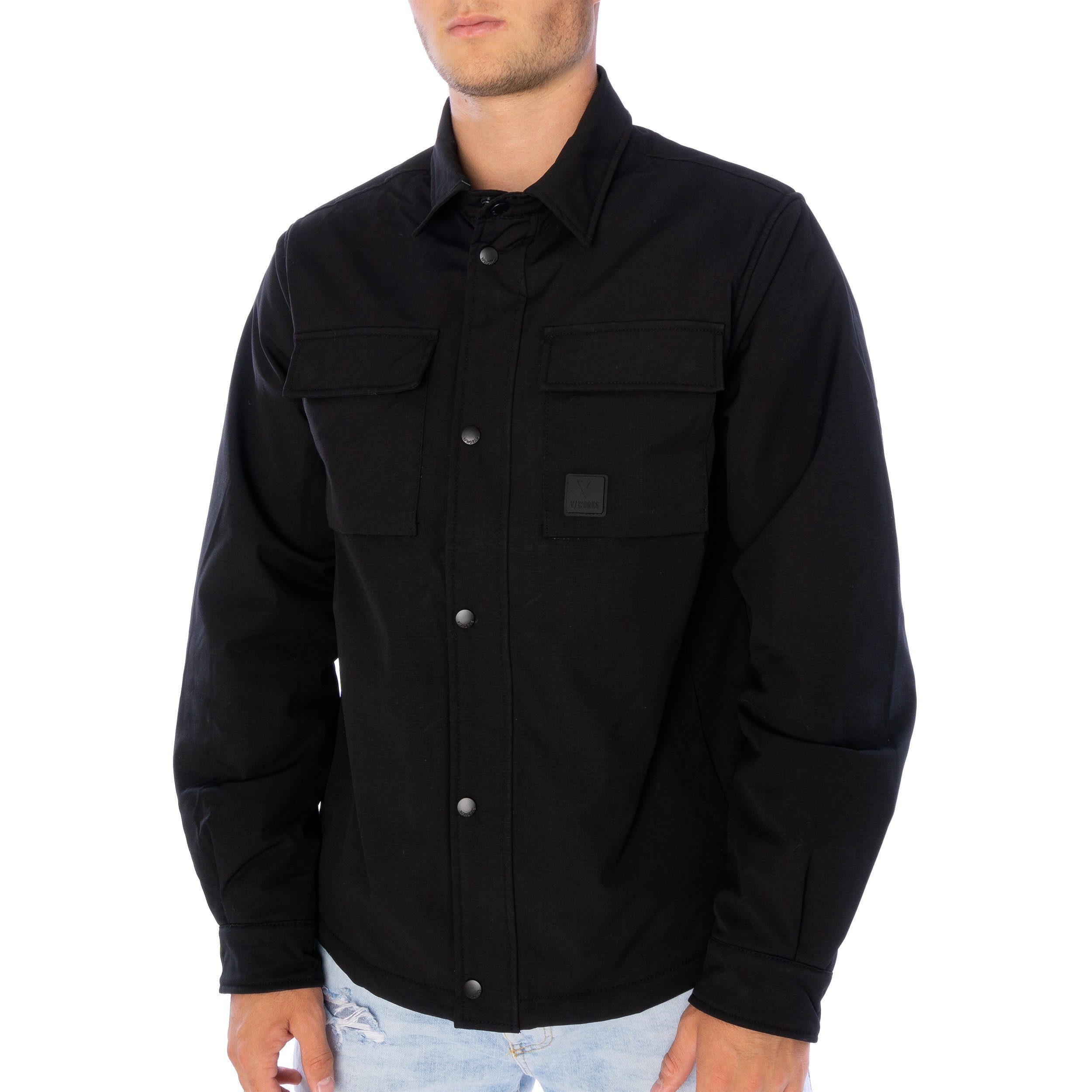 Vintage Industries Outdoorjacke Jacke Shirt-Jacket black Vintage Wyatt
