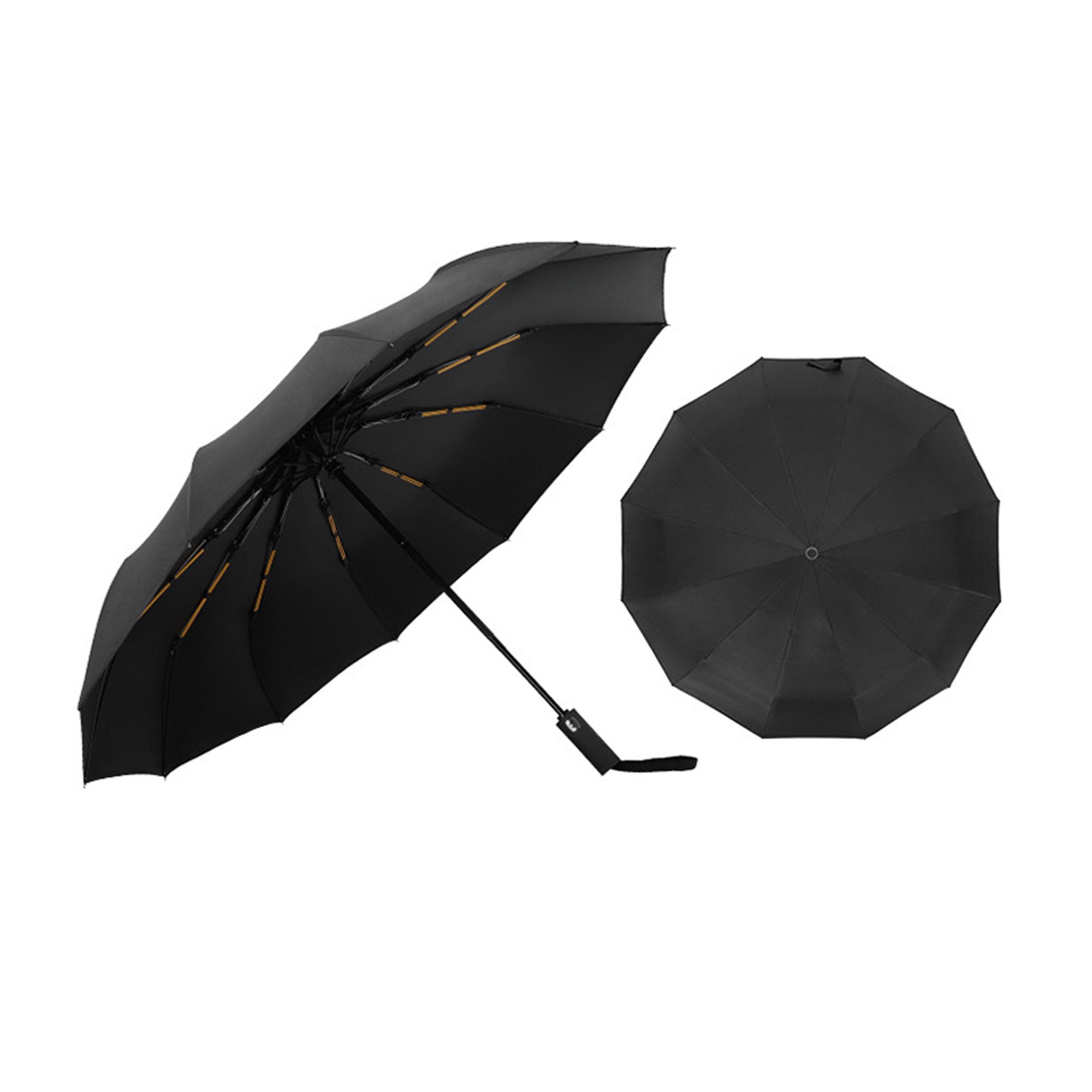 Zaewry Taschenregenschirm Regenschirm Sturmfest, Taschenschirm Groß für Herren und Damen, UV-Schutz, 12 Rippen, Automatisch Auf und Zu, Durchmesser 105 cm