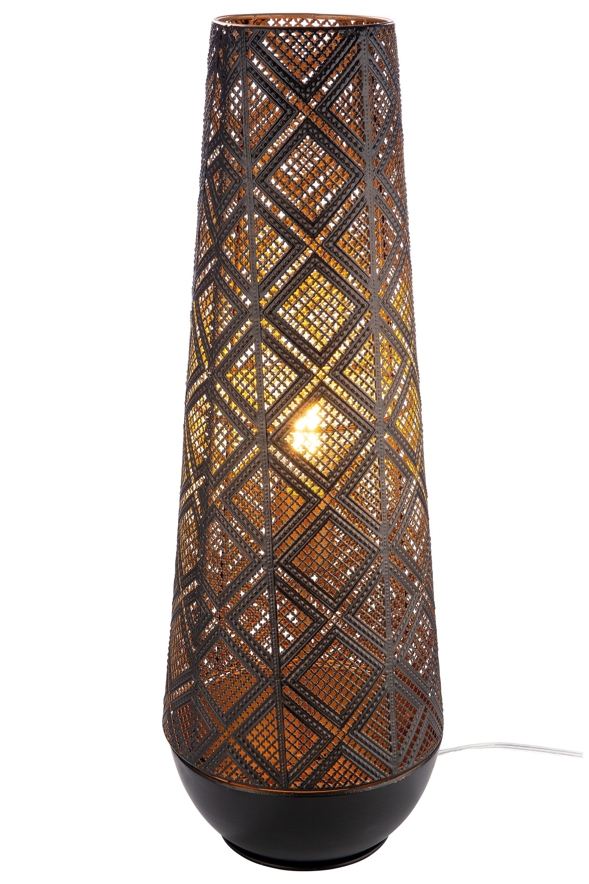 Stehlampe GILDE Bodenlampe Almazar - schwarz - H. 57cm x D. 20cm