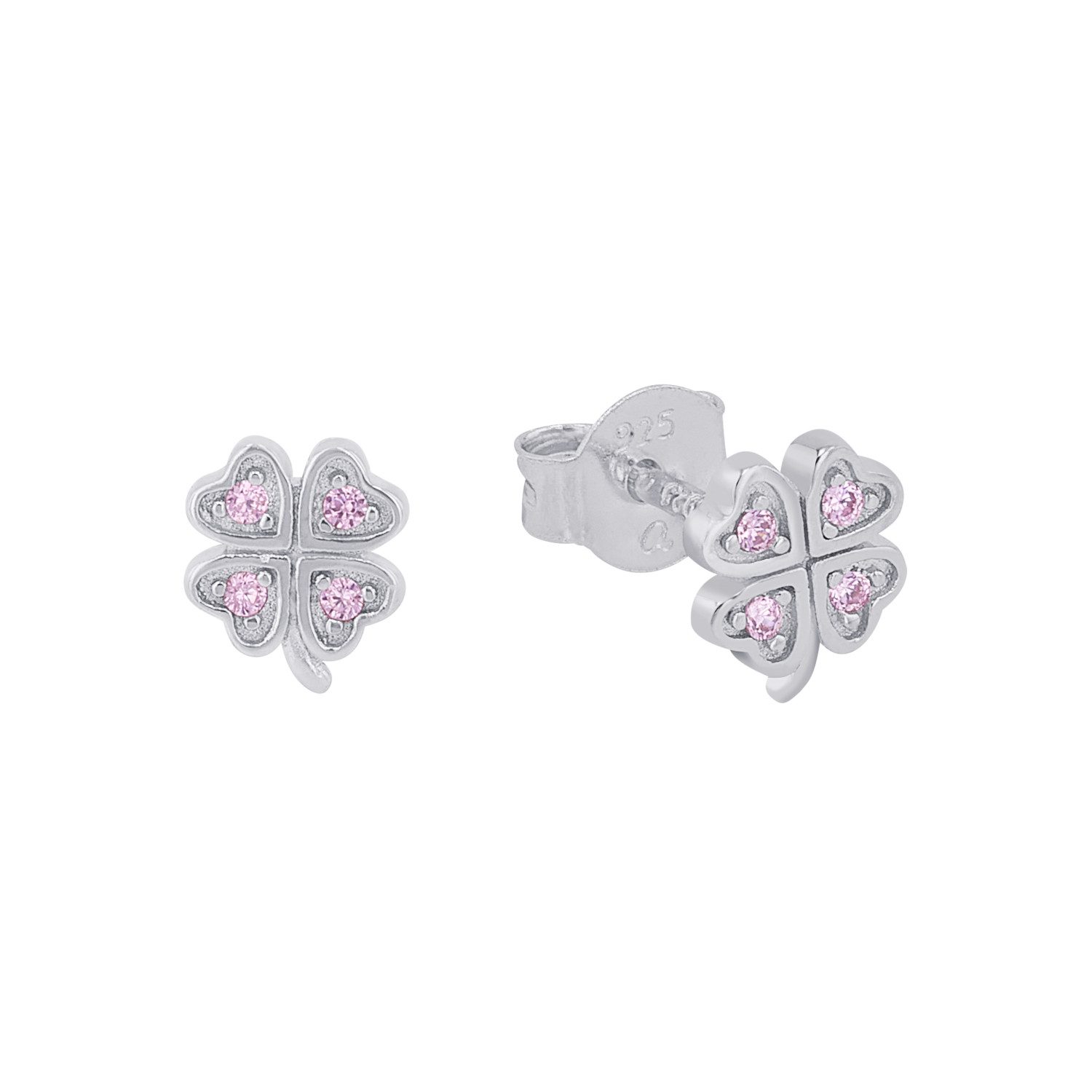 Prinzessin Lillifee Paar Ohrstecker Kleeblatt, mit Zirkonia (synth)