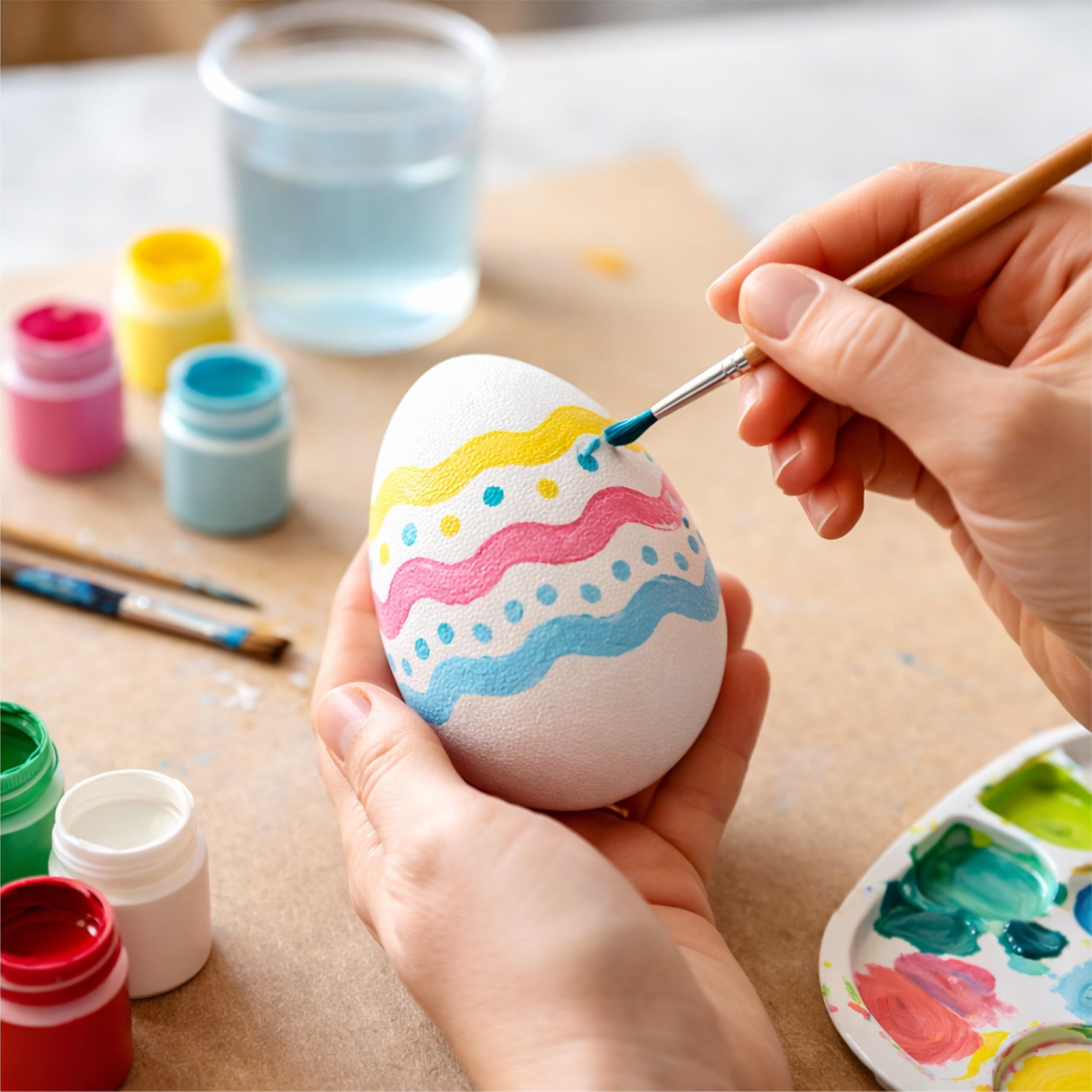 HaushaltO Osterei 50x Plastikeier 6 cm Weiß – Dekoeier für Ostern und Dekoration (Set, 50 St., 50er Set)