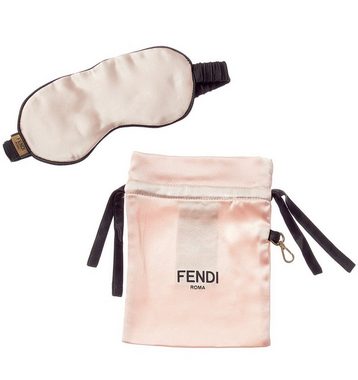 FENDI Schlafmaske FENDI Padded Silk Sleep Mask Reversible Eye Mask & Bag Pouch Schlafmas
