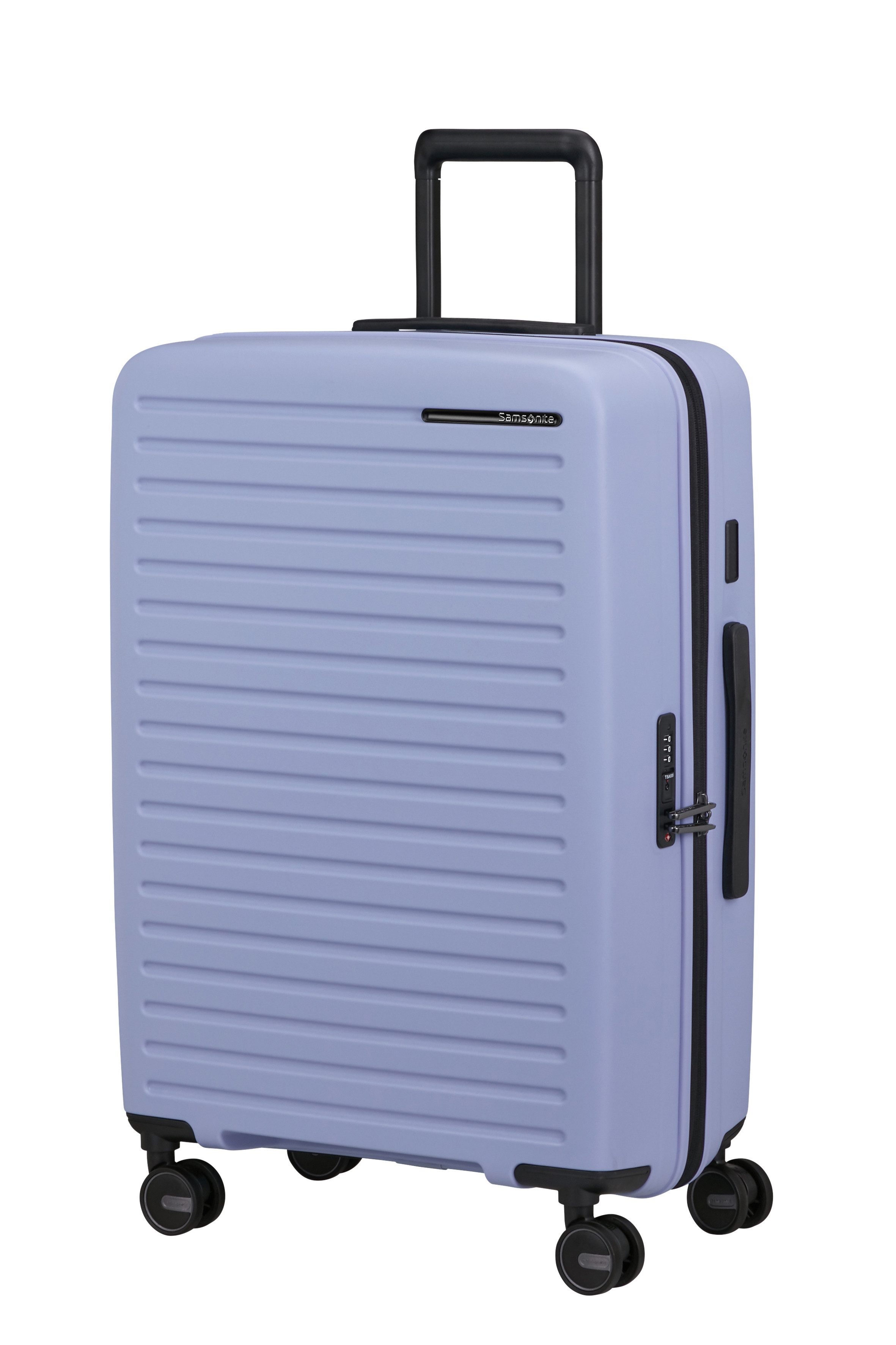 Samsonite Hartschalen-Trolley RESTACKD, 4 Rollen, mit fester Trennwand und verstellbaren Packgurten