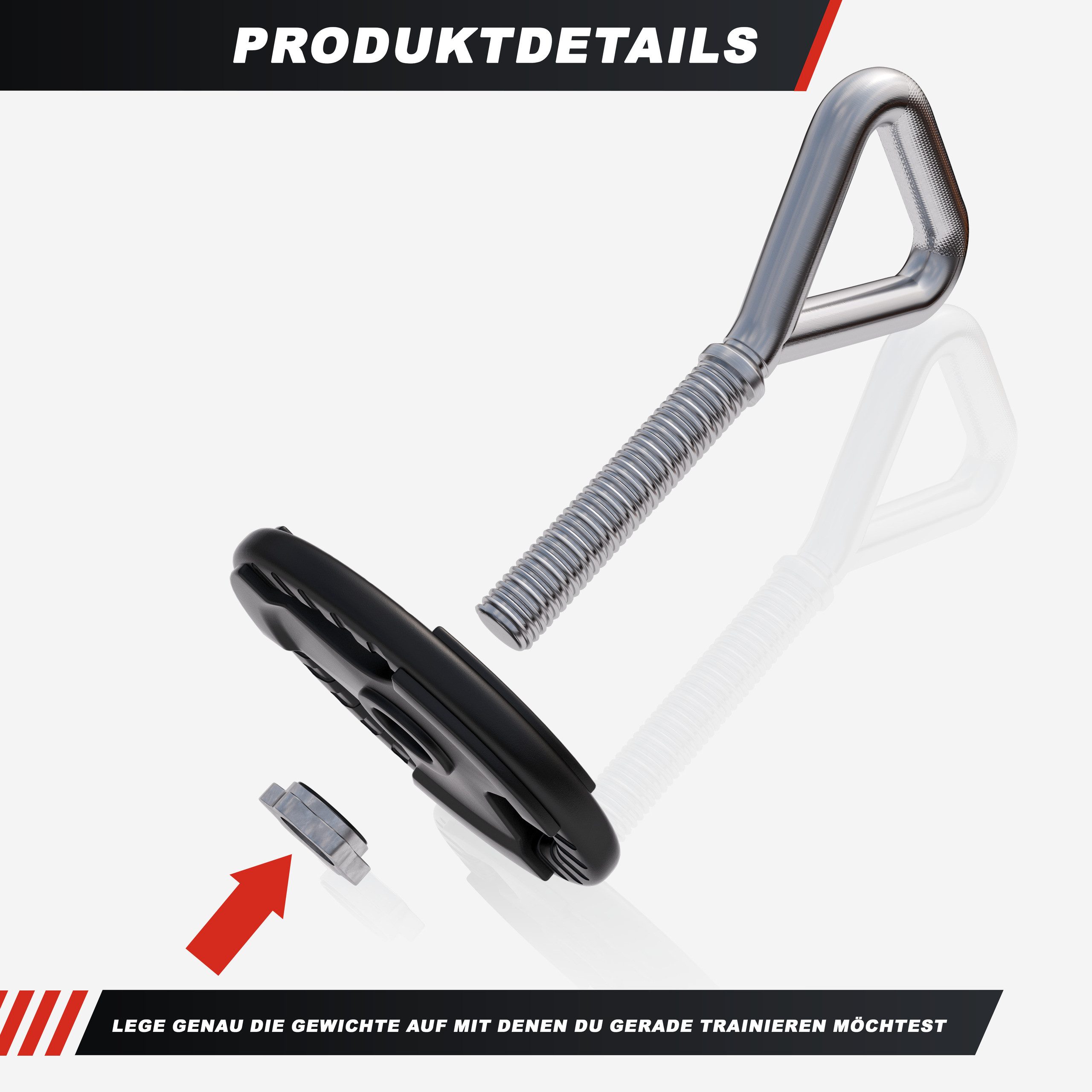 GORILLA SPORTS Kettlebell Verstellbar, für 30mm, inkl.Sternverschluss, bis 50 kg Belastbar