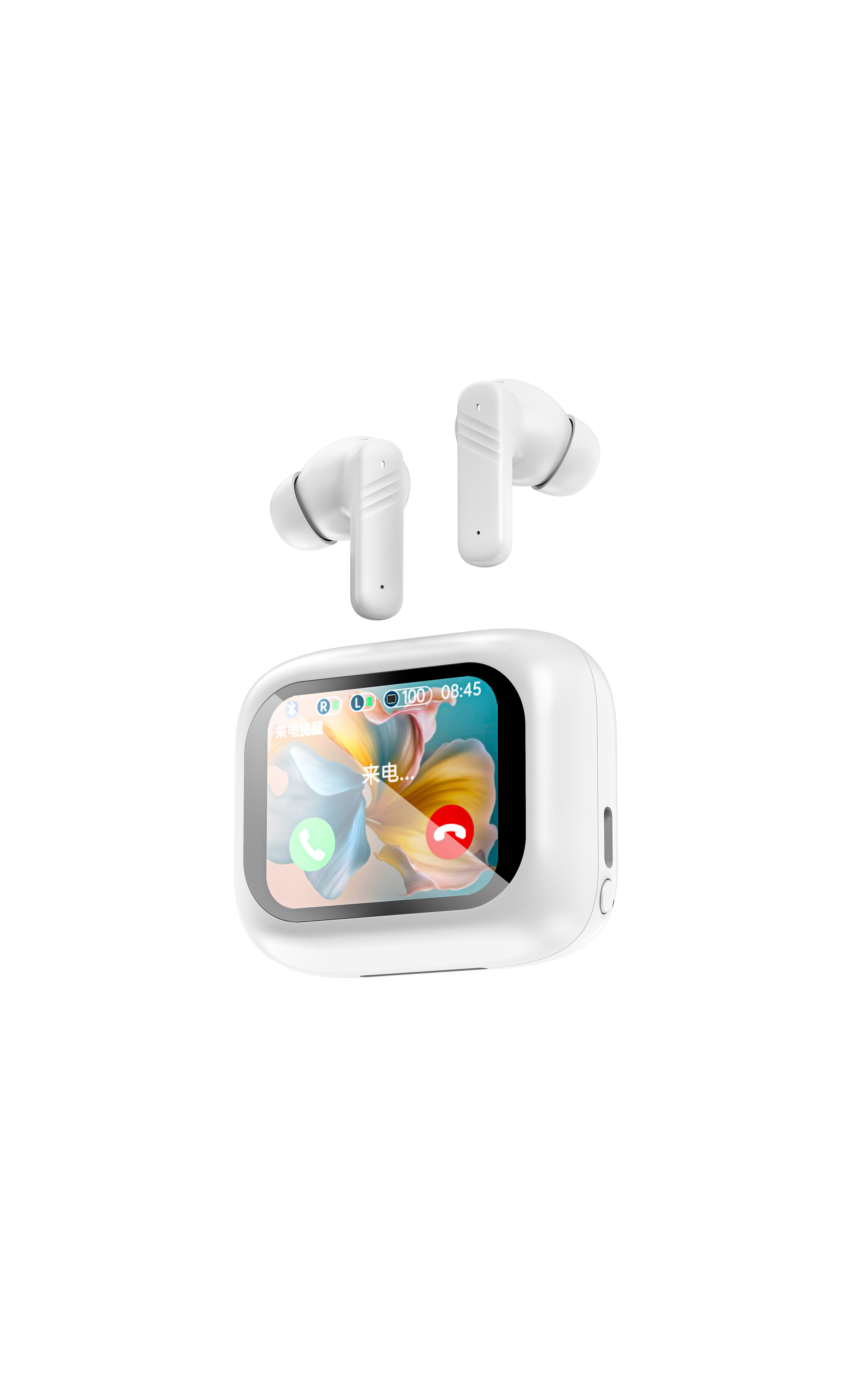 Leicke LEICKE Twin Mini Touch Bluetooth Наушники mit Display-Case EP20512 Bluetooth-Kopfhörer (Siri, Google Assistant, Touchscreen Ladecase, USB-C, Bluetooth, In-Ear Headset)