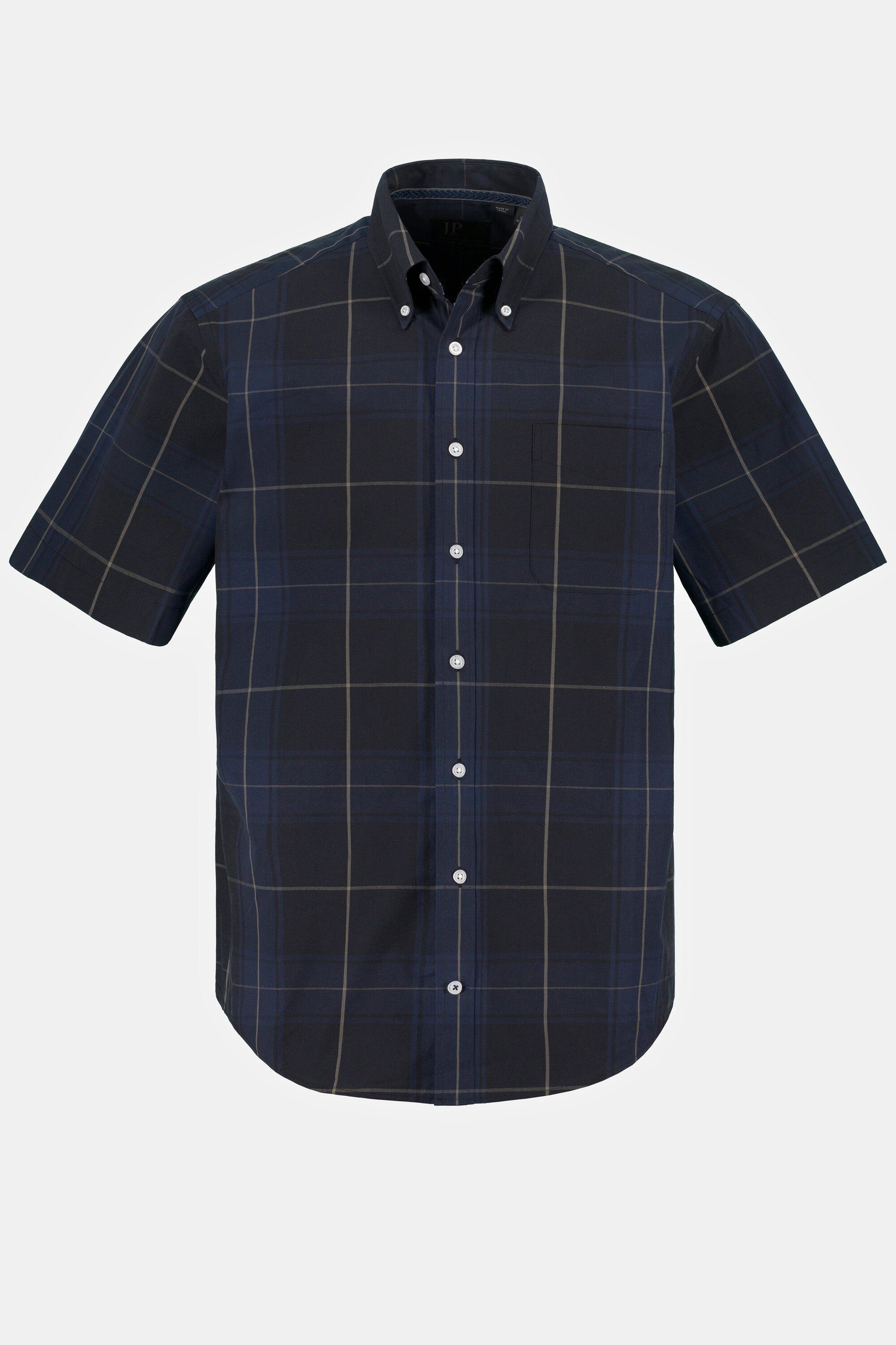 Herren Hemden JP1880 Kurzarmhemd Karohemd Halbarm Buttondown-Kragen Modern Fit