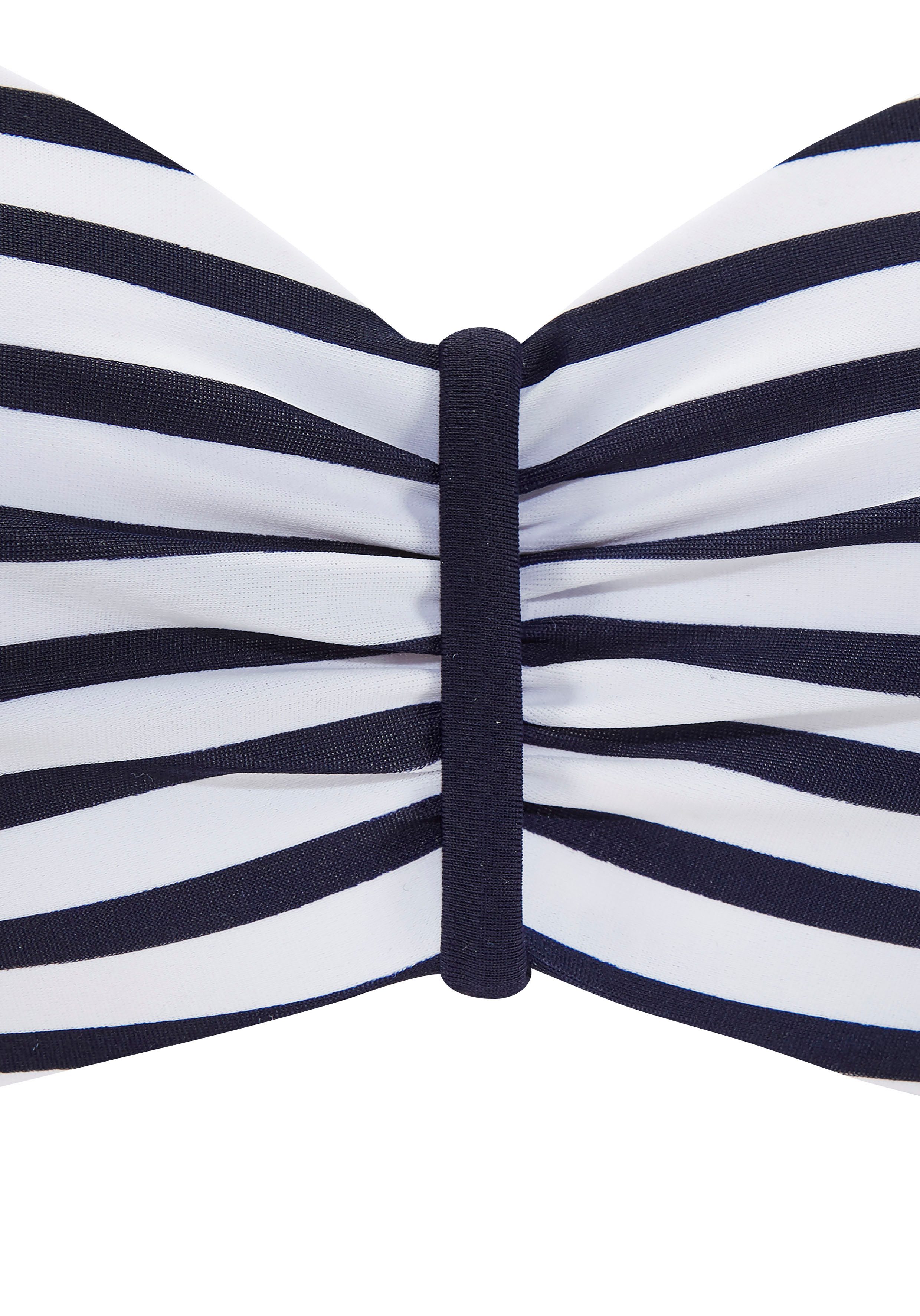 Venice Beach Bandeau-Bikini-Top Summer, Im Streifendesign