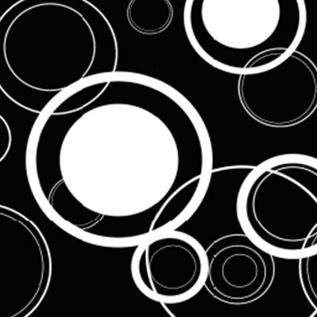 (2 weißen wahlweise beidseitig Kissenbezug Arsvita bedruckt einem Kissenbezüge, Schwarz Kreismotiv, Kreisen Stück), Innenkissen mit (Dekokissen), mit