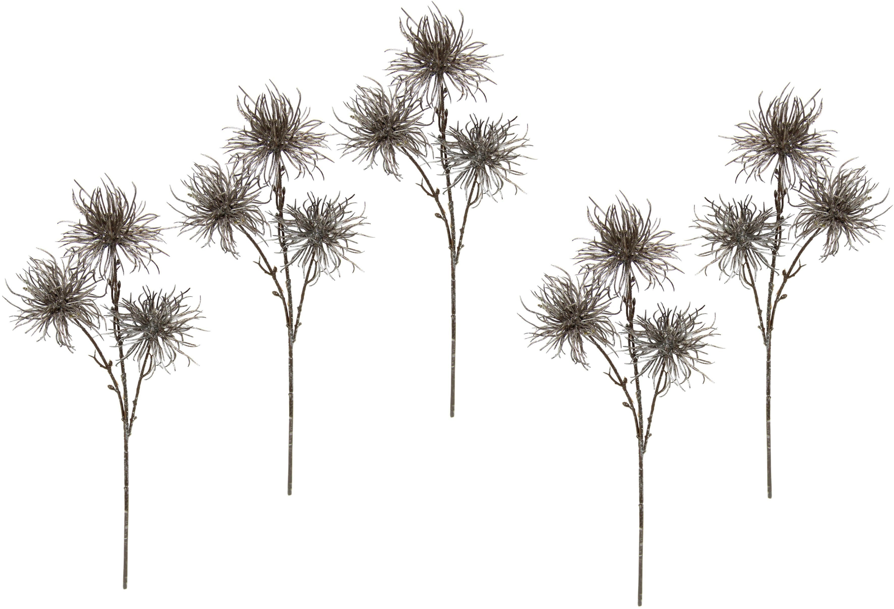 Kunstblume Distel, I.GE.A., Höhe 45 cm, Metallic-Distelzweig, Kunstzweige, günstig online kaufen