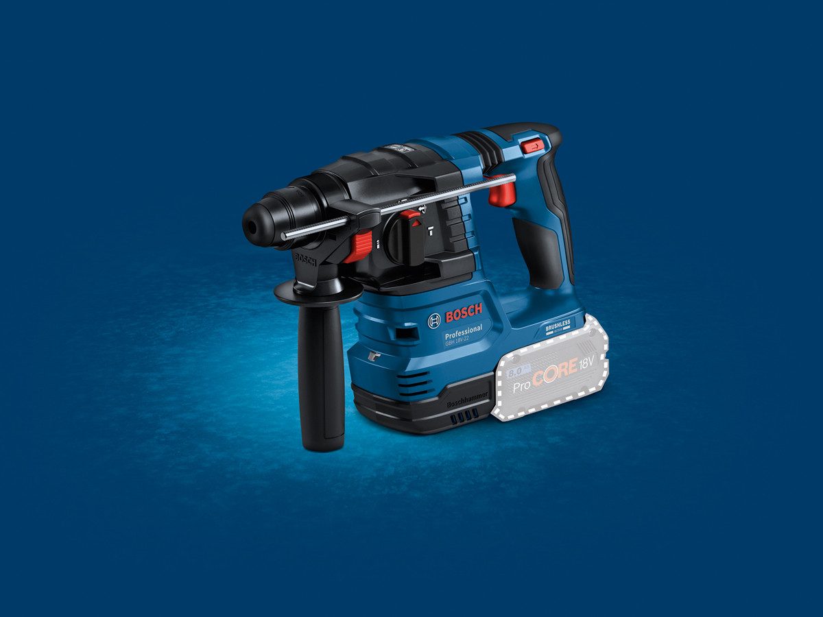 Bosch Professional Akku-Bohrhammer GBH 18 V-22 inkl. GDE 18 V-12, 18 V, max. 4675 U/min, (Set, 6-tlg)
