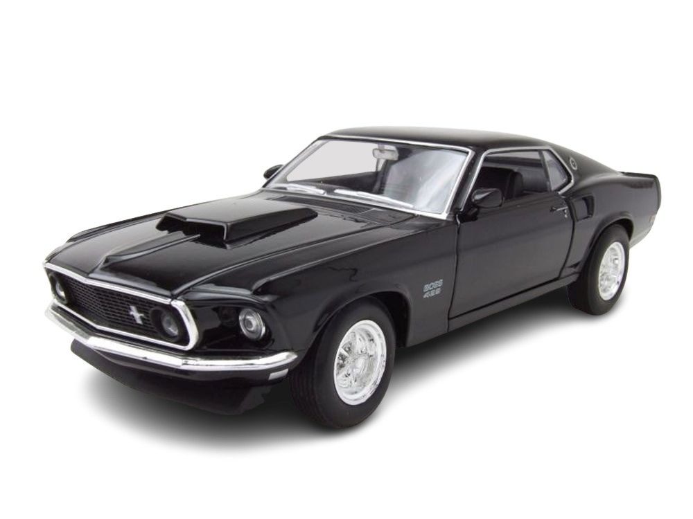 Welly Modellauto Ford Mustang Boss 429 1969 schwarz, Maßstab 1:24