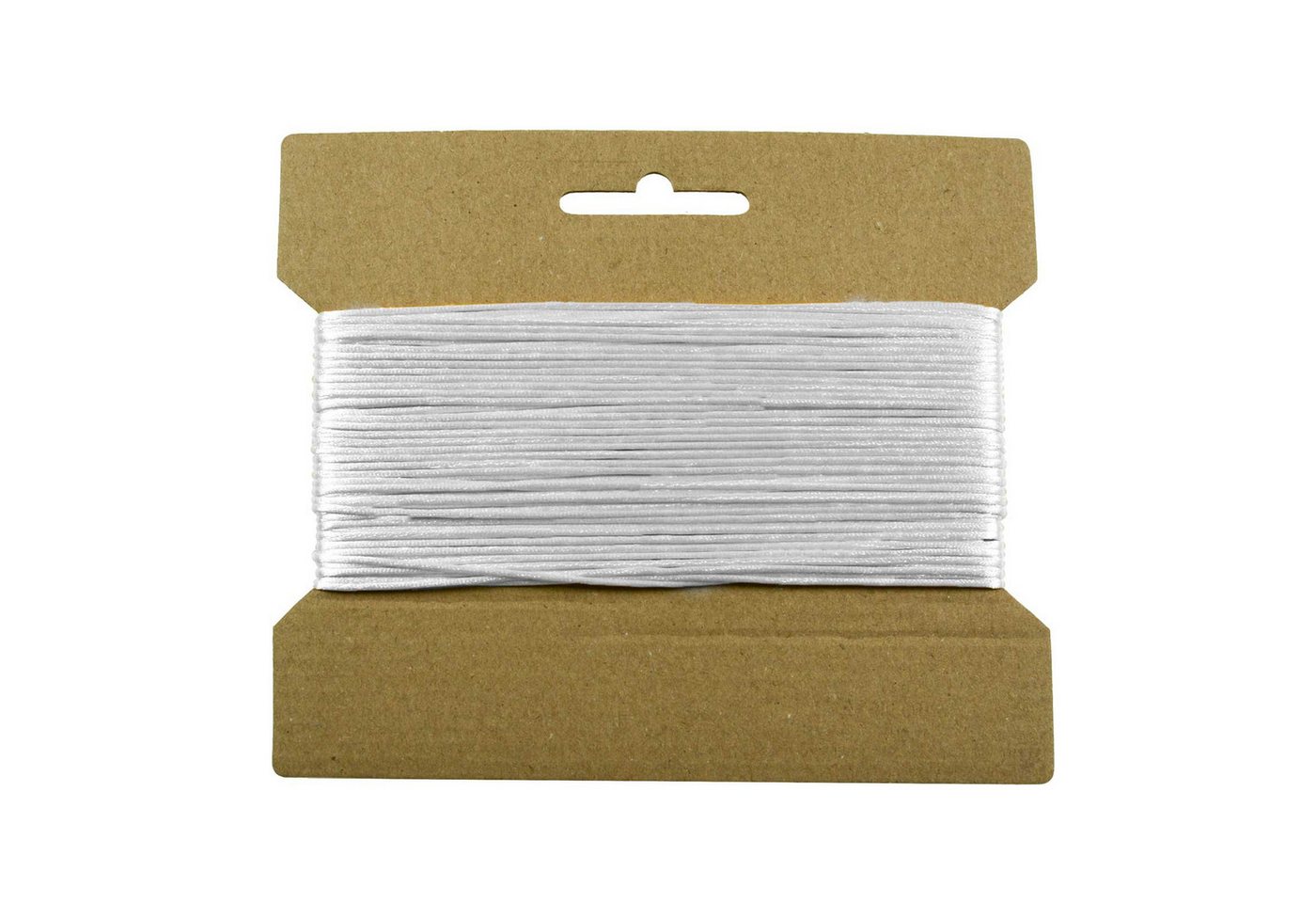maDDma Kordel 25m Satinschnur Flechtschnur Satinkordel Kumihimo, ⌀ 1 o. 2mm, weiß
