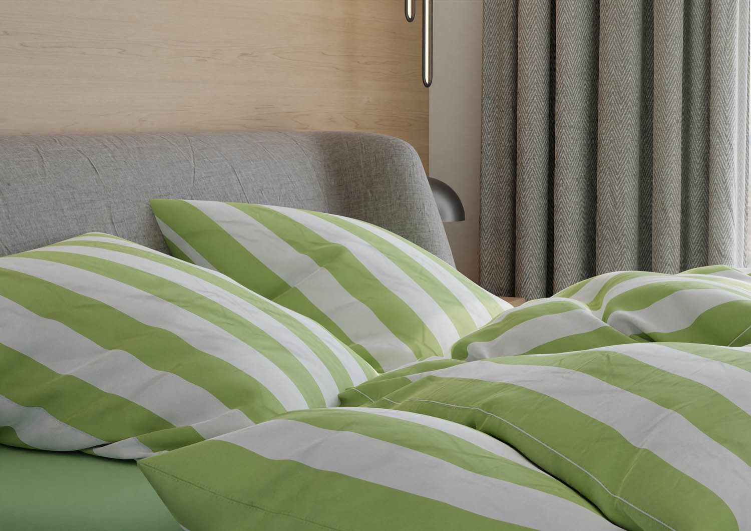 BETTWAESCHE-MIT-STIL Bettwäsche Mako Satin Bettwäsche Blockstreifen, günstig online kaufen